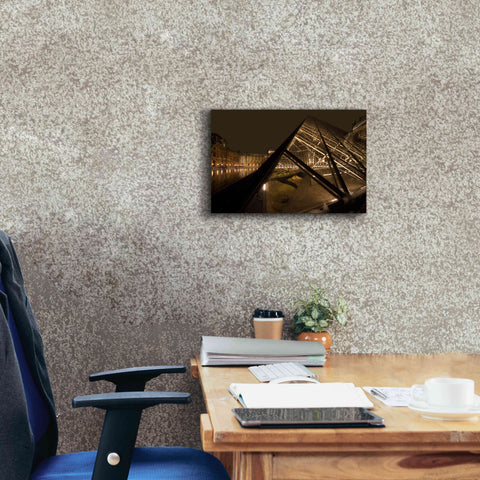 Image of 'Louvre 2' by Sebastien Lory, Giclee Canvas Wall Art,18 x 12