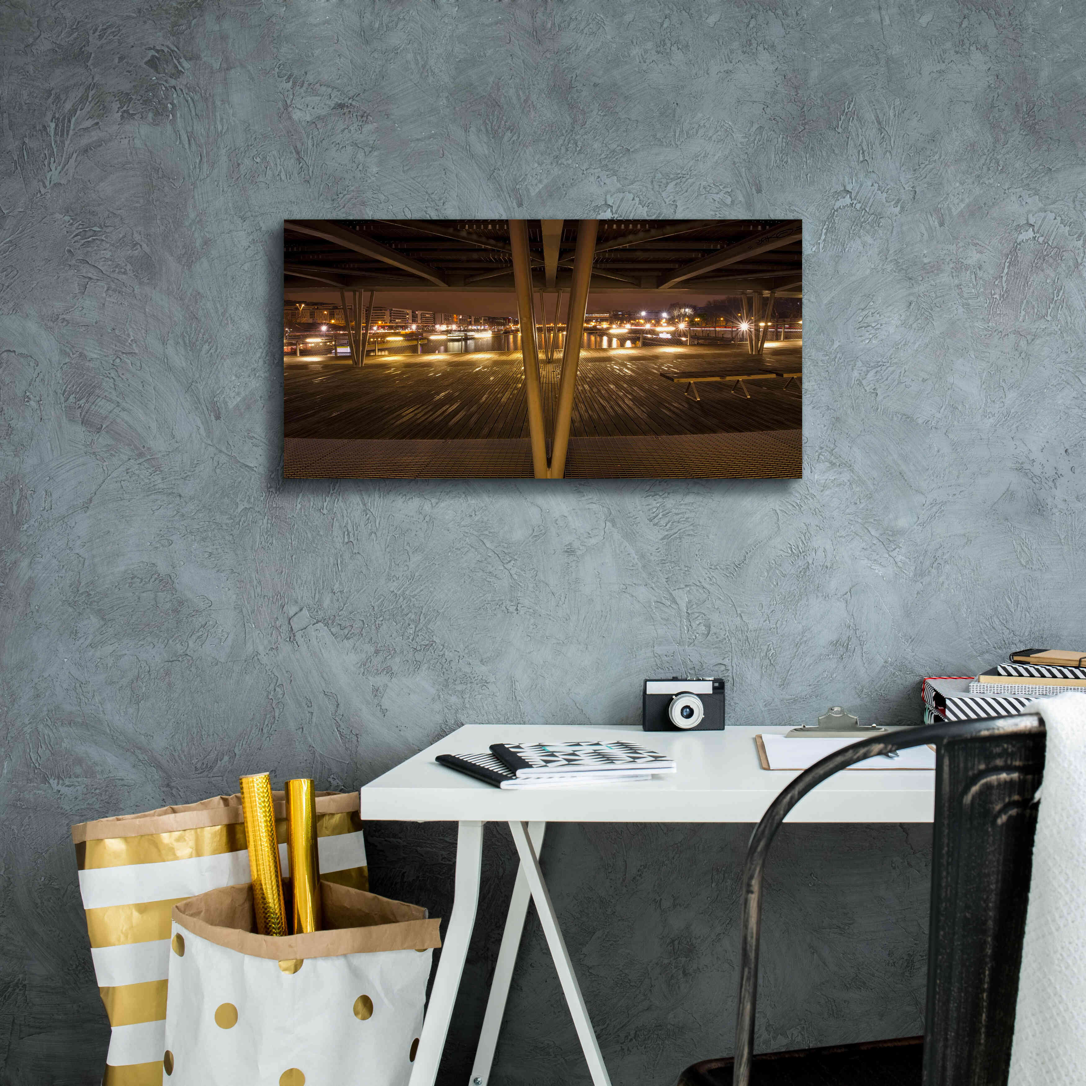 'Pont de Bercy' by Sebastien Lory, Giclee Canvas Wall Art,24 x 12