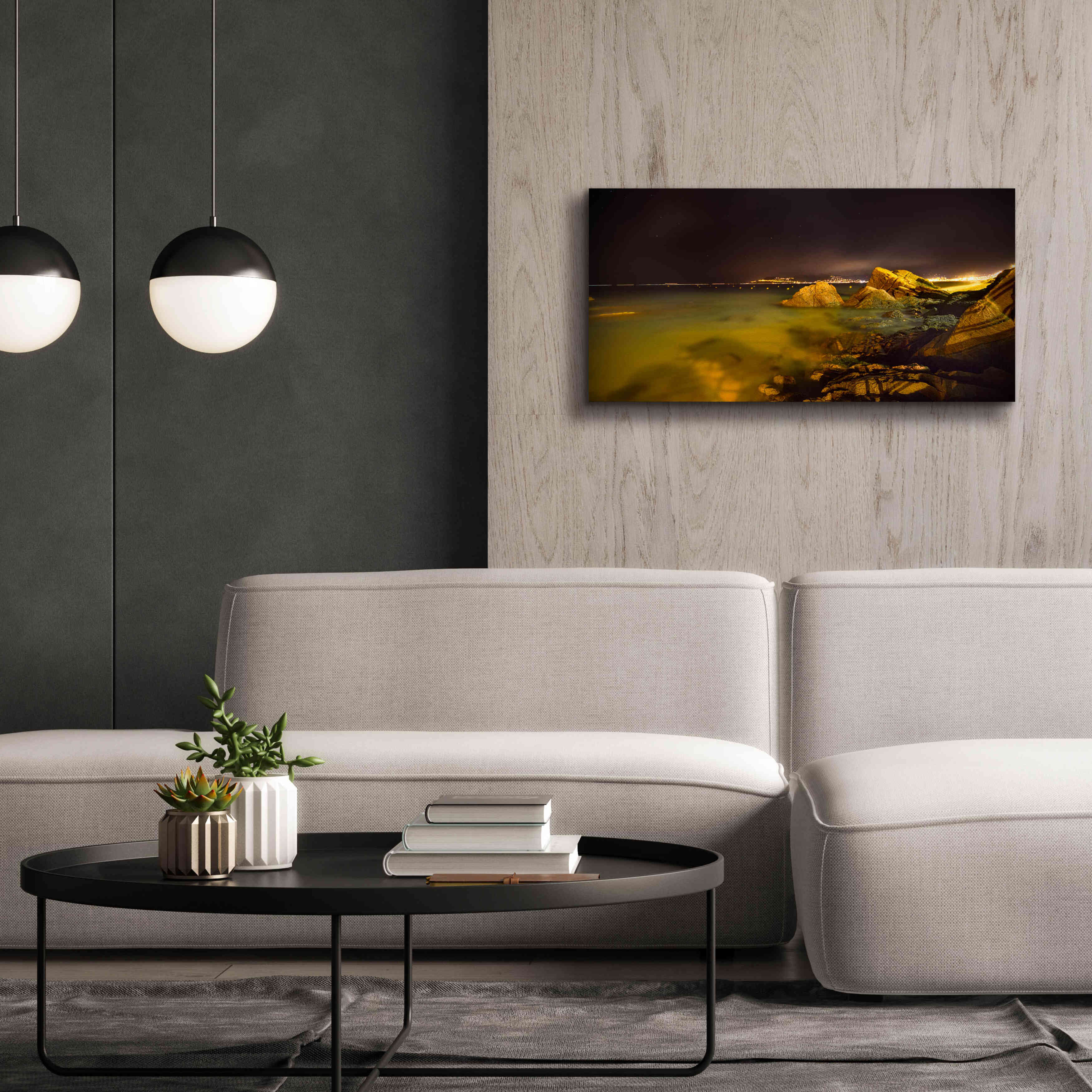 'Cannes La bocca' by Sebastien Lory, Giclee Canvas Wall Art,40 x 20