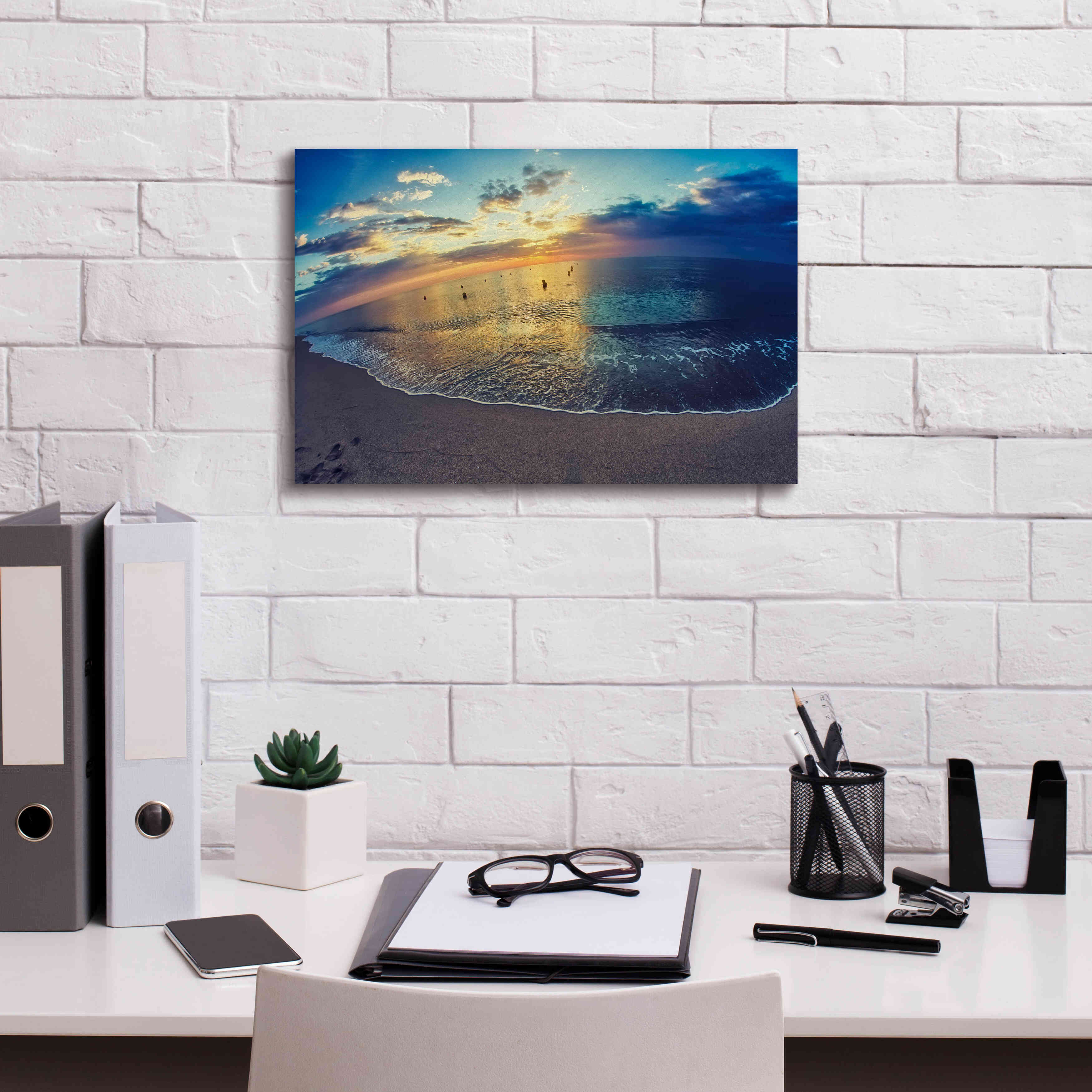 'Cypress Sunrise III' by Sebastien Lory, Giclee Canvas Wall Art,18 x 12