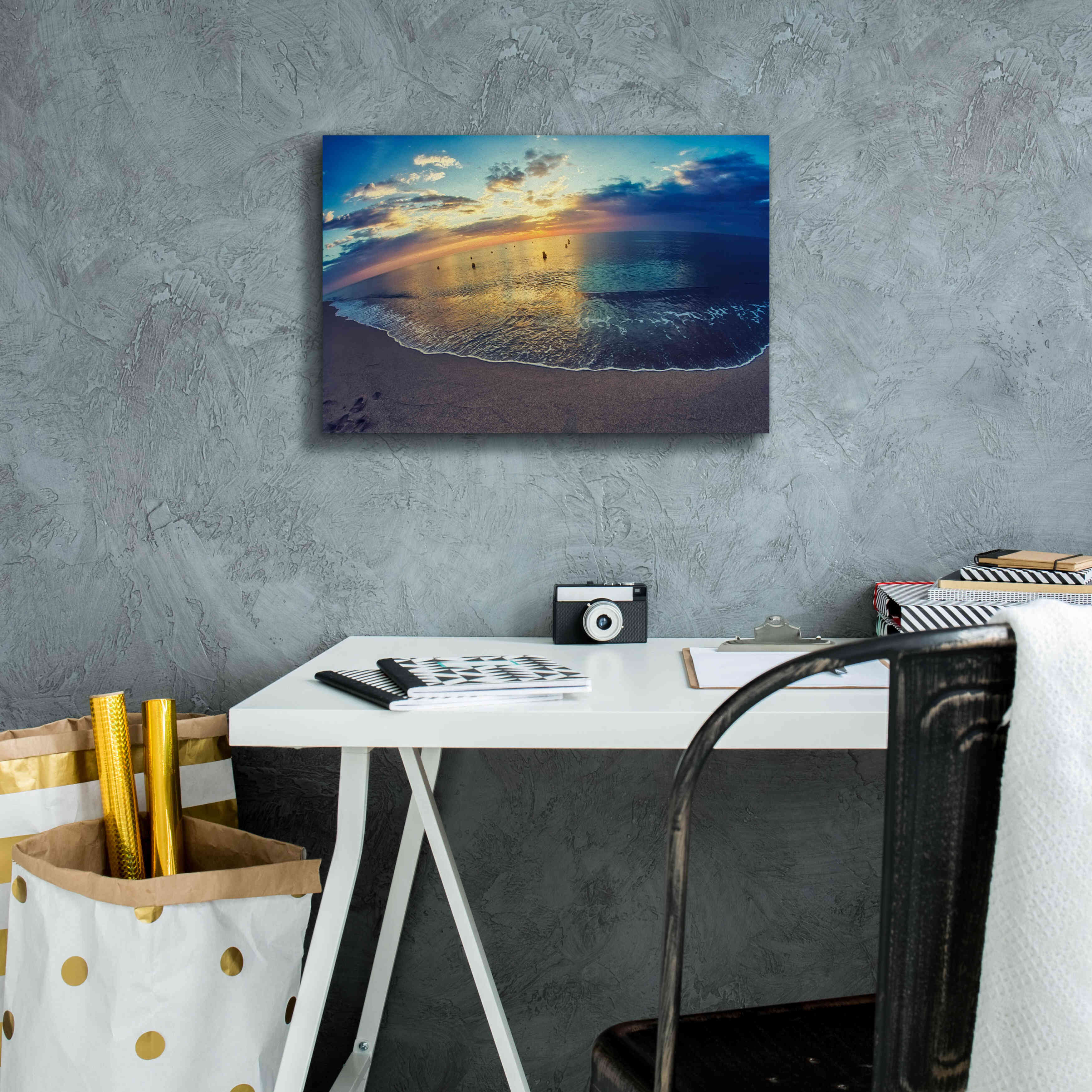 'Cypress Sunrise III' by Sebastien Lory, Giclee Canvas Wall Art,18 x 12
