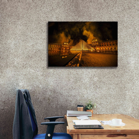 Image of 'Lourve Pyramid' by Sebastien Lory, Giclee Canvas Wall Art,40 x 26