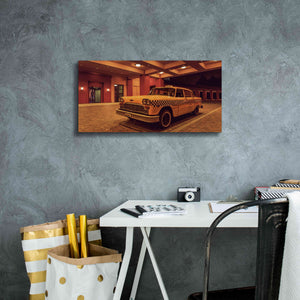 'Disney 2 Taxi' by Sebastien Lory, Giclee Canvas Wall Art,24 x 12