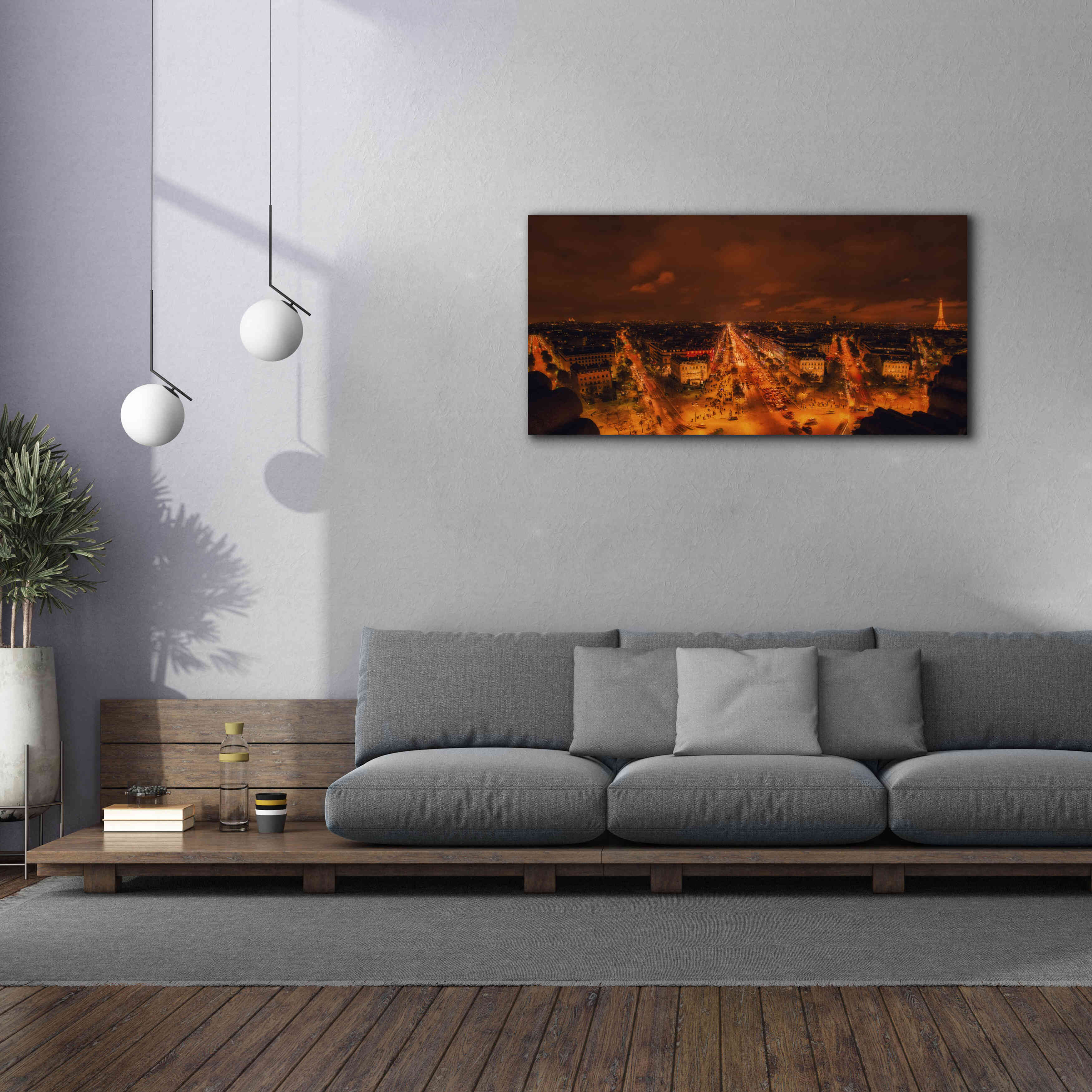 'From Arc De Triomphe' by Sebastien Lory, Giclee Canvas Wall Art,60 x 30