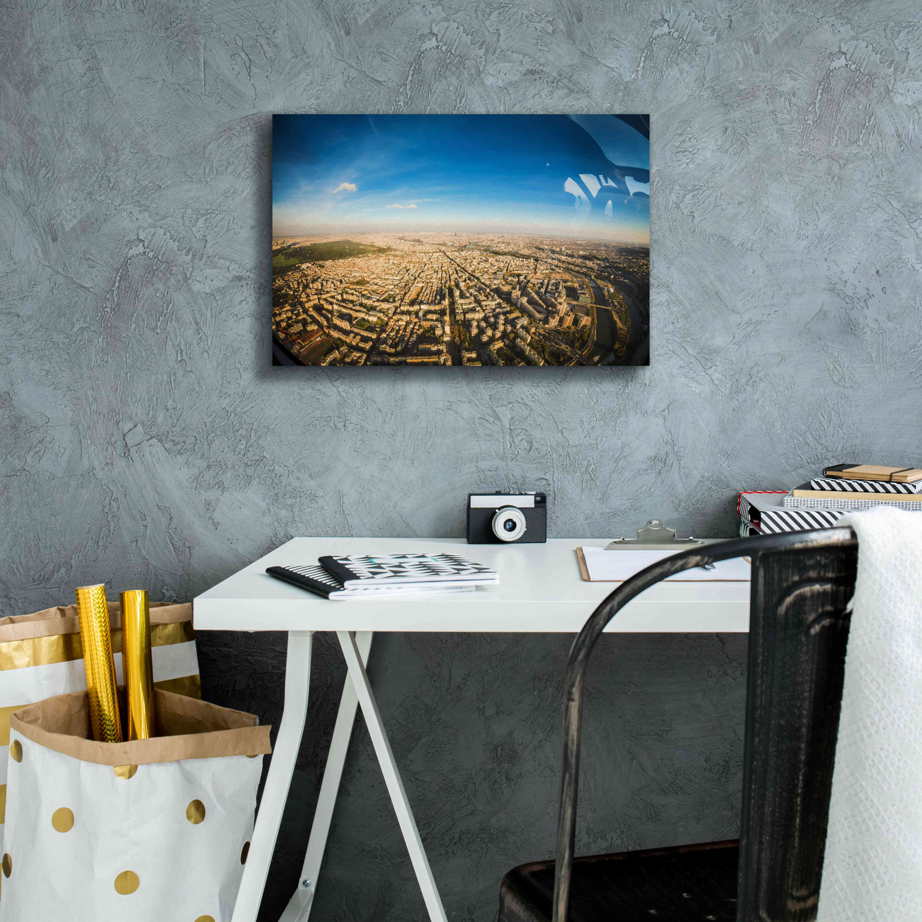 'Urban Sky' by Sebastien Lory, Giclee Canvas Wall Art,18 x 12