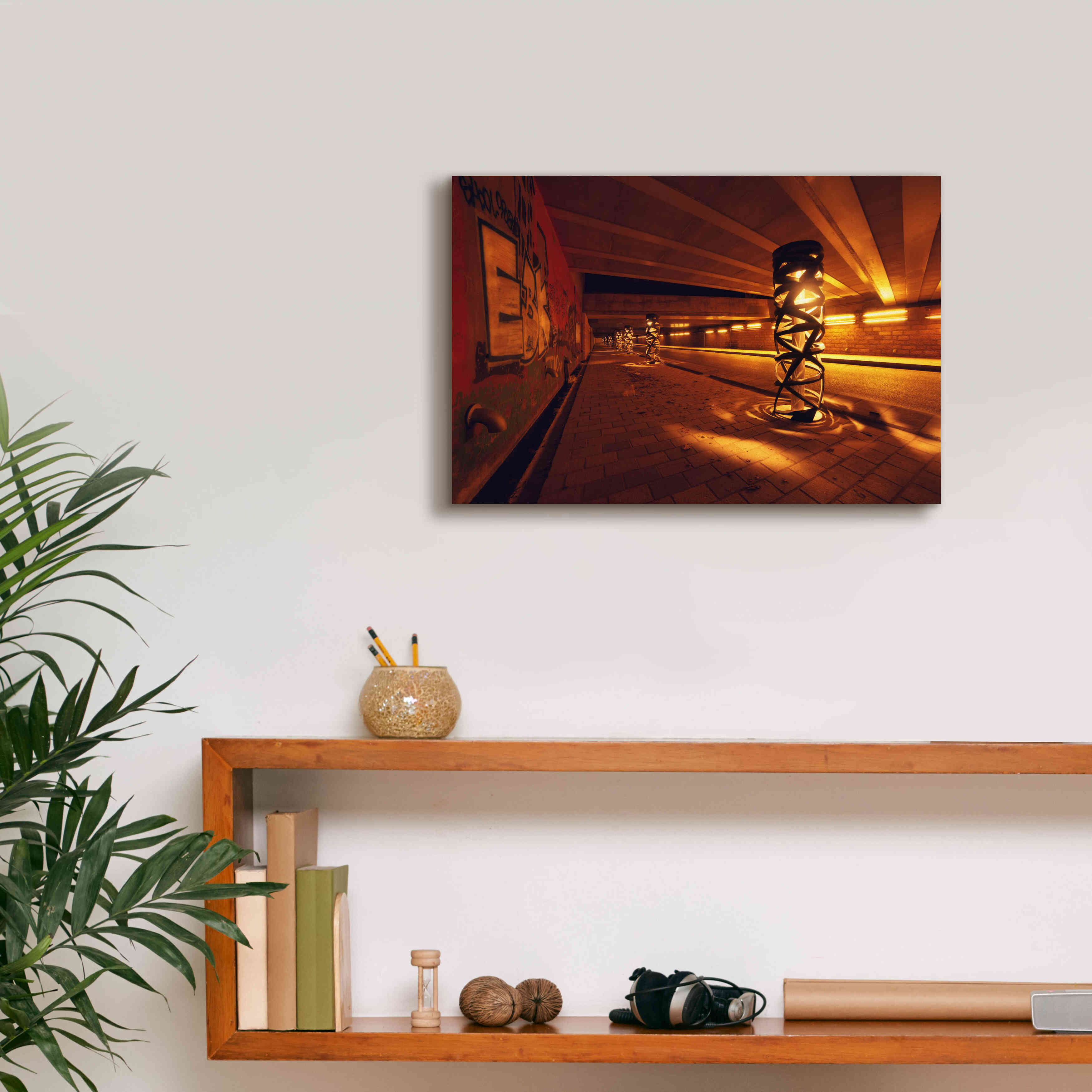 'Light Bridge' by Sebastien Lory, Giclee Canvas Wall Art,18 x 12