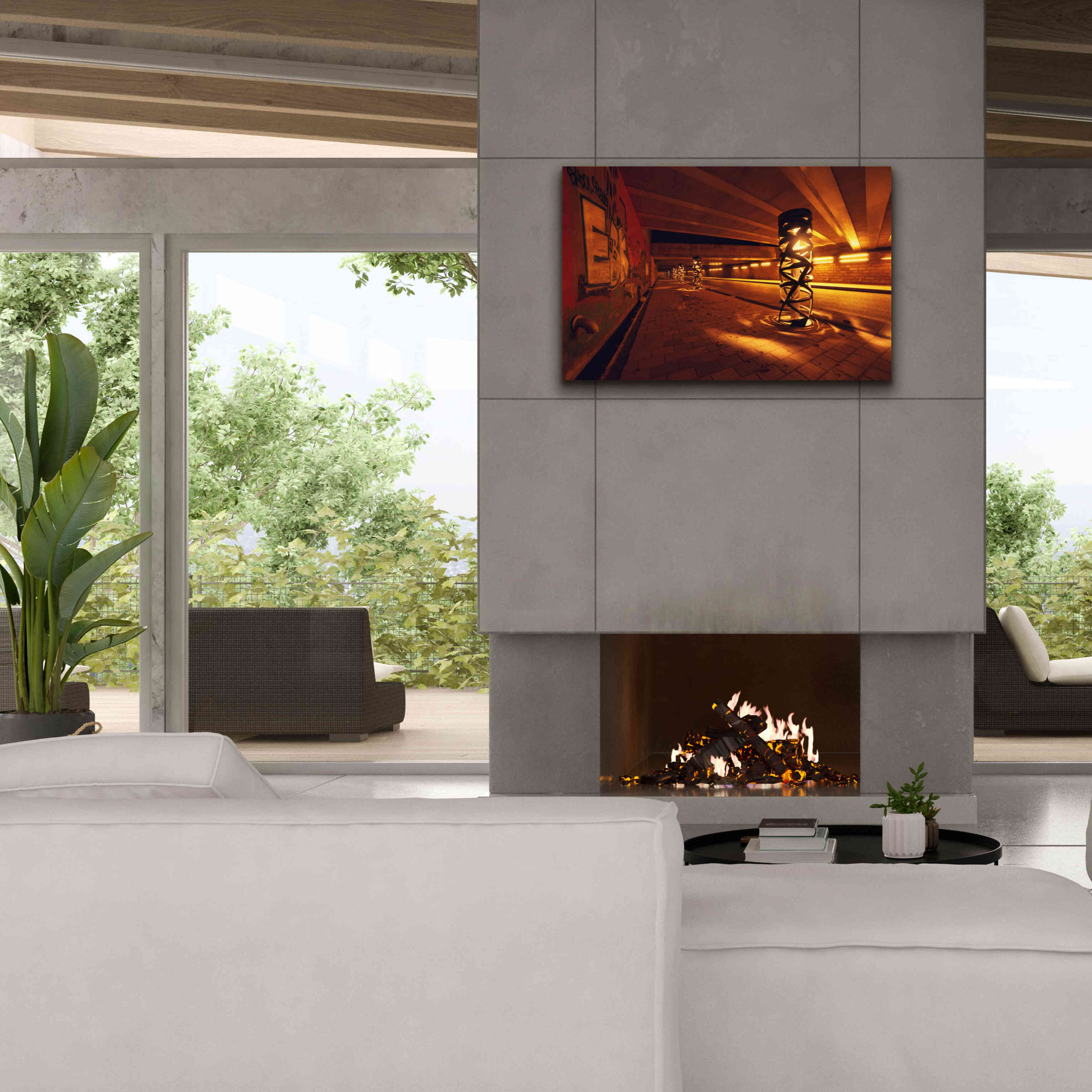 'Light Bridge' by Sebastien Lory, Giclee Canvas Wall Art,40 x 26