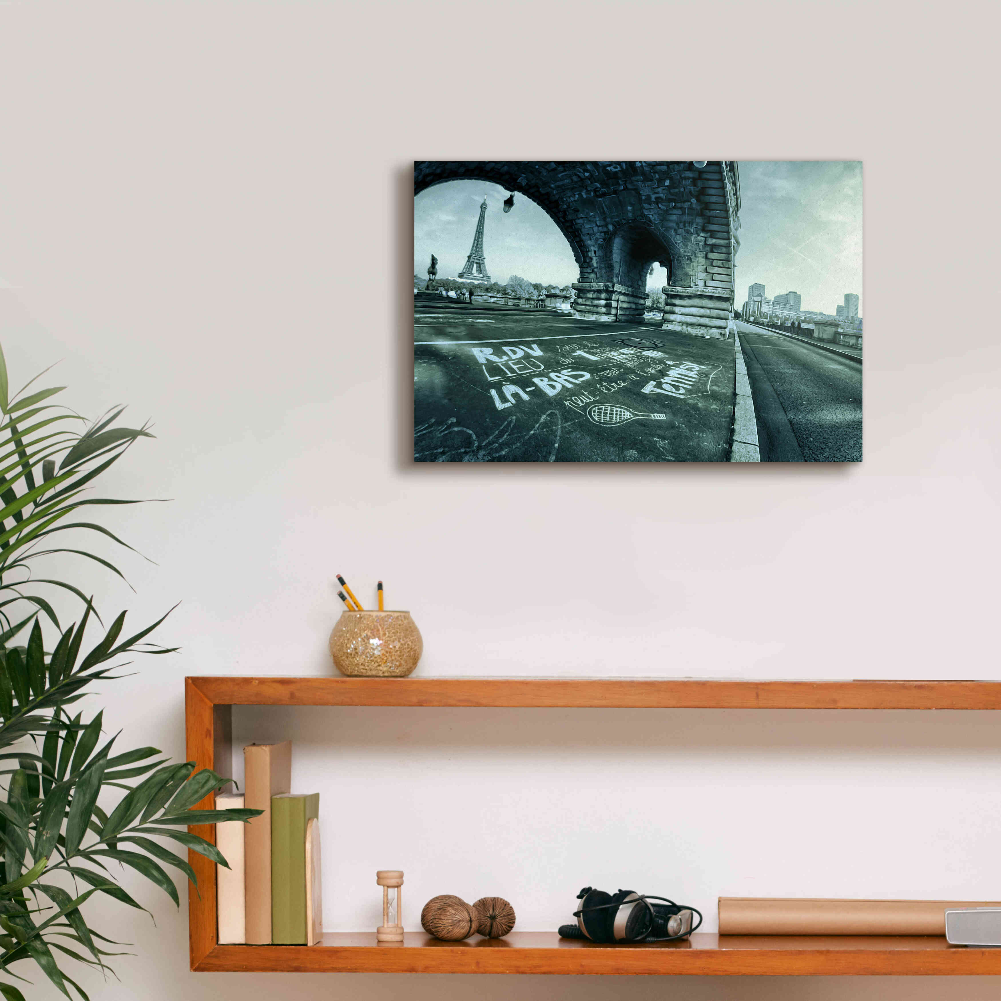 'Paris Tennis' by Sebastien Lory, Giclee Canvas Wall Art,18 x 12