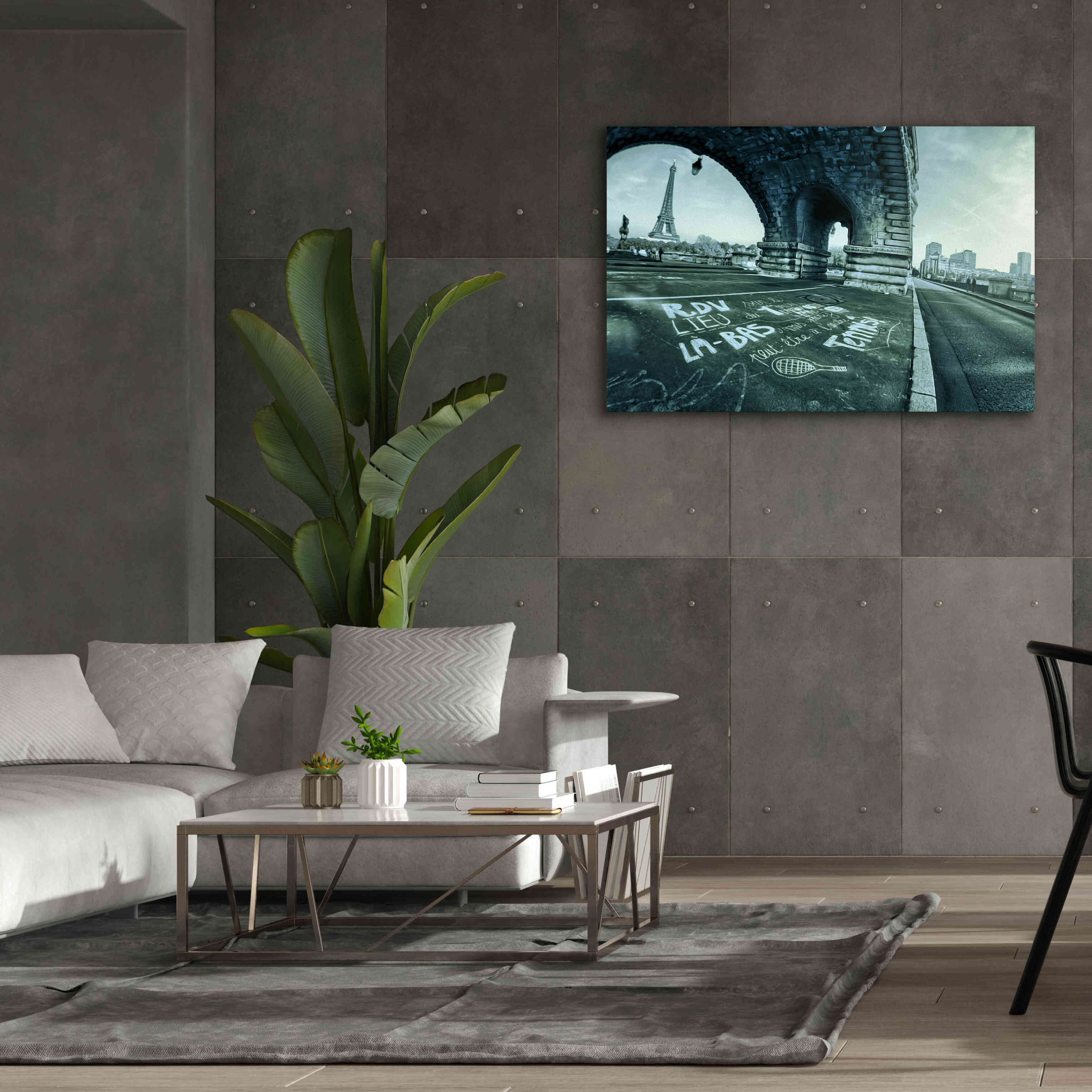 'Paris Tennis' by Sebastien Lory, Giclee Canvas Wall Art,60 x 40