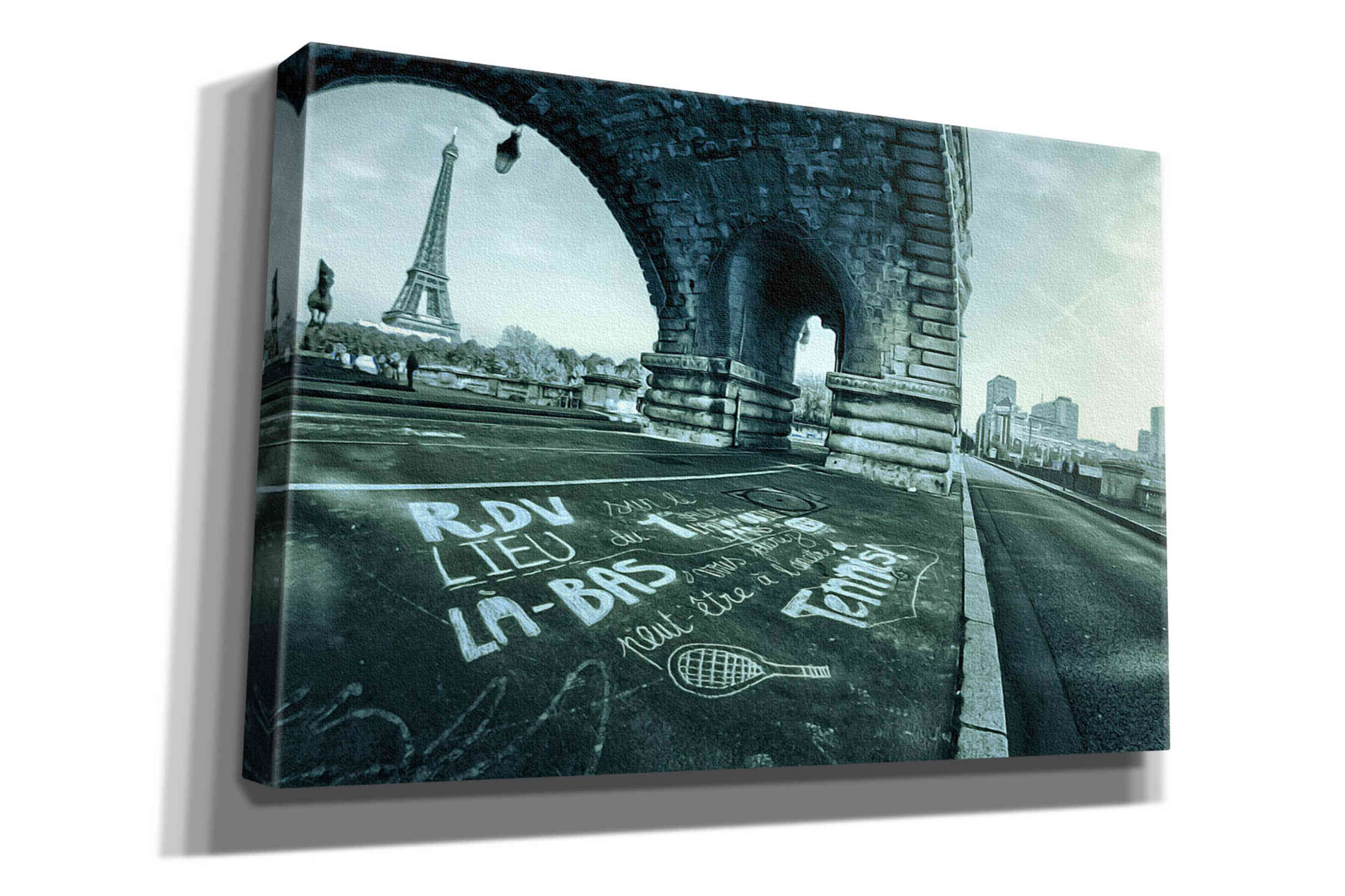 'Paris Tennis' by Sebastien Lory, Giclee Canvas Wall Art