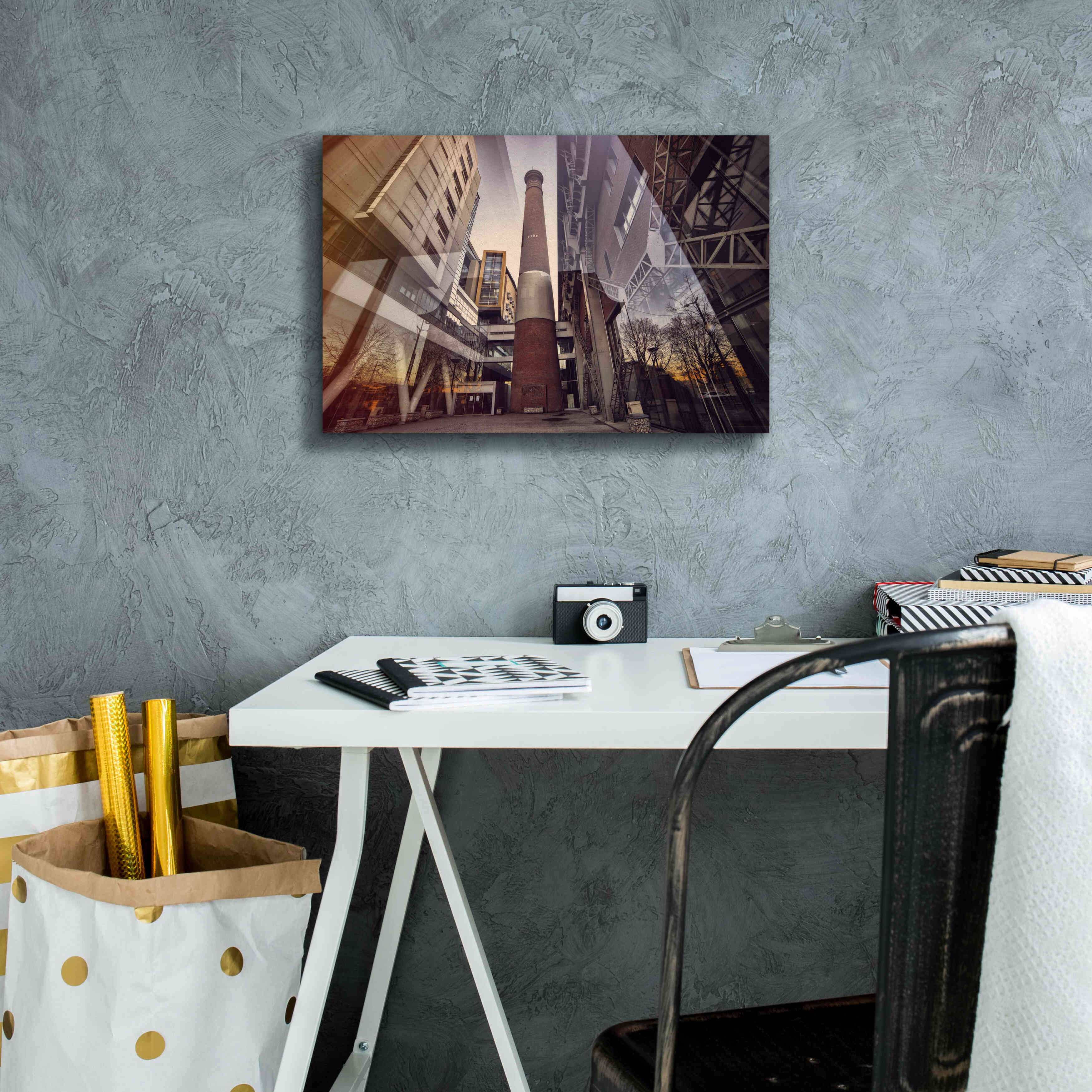 'Université Architecture' by Sebastien Lory, Giclee Canvas Wall Art,18 x 12