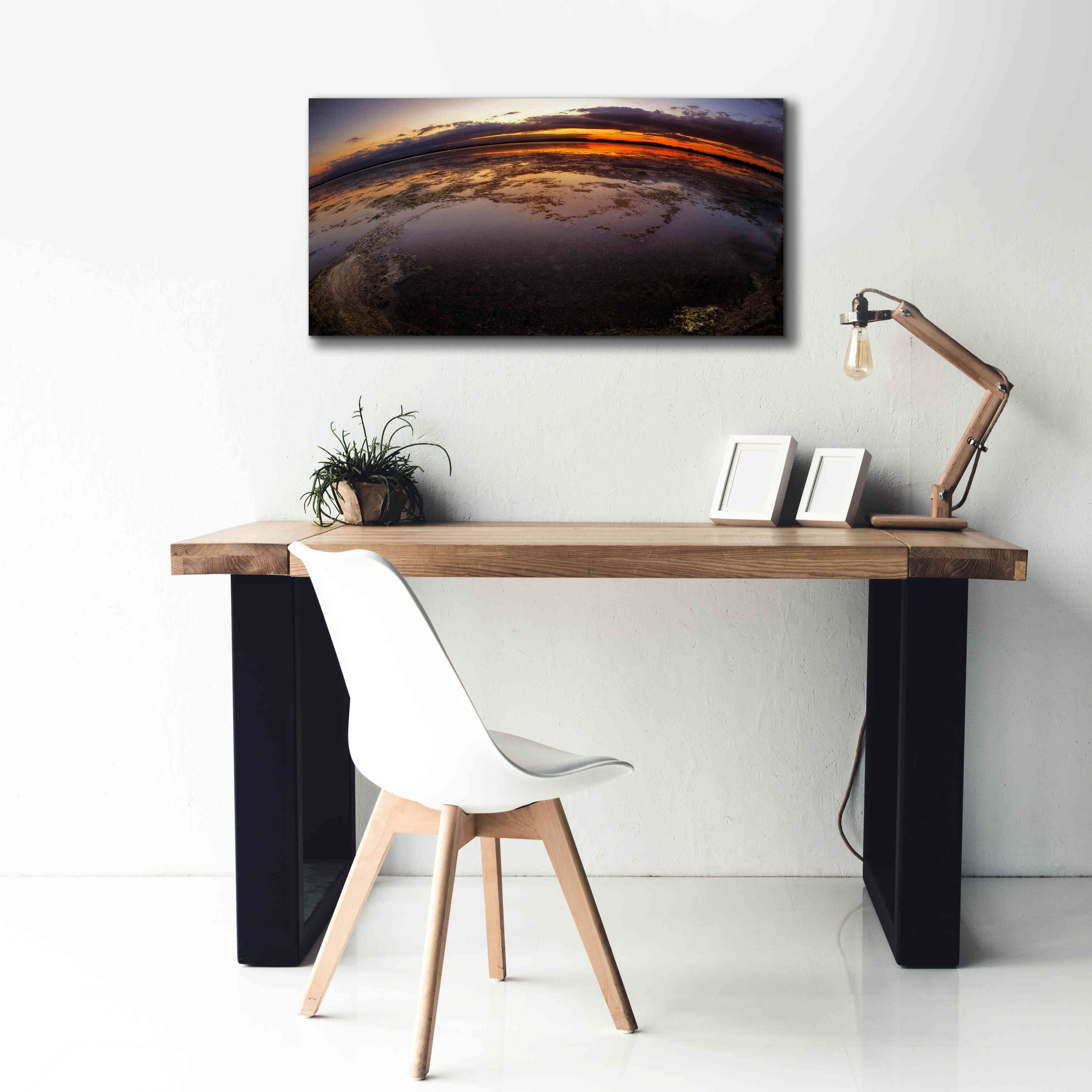 'Etang St Cyp Color' by Sebastien Lory, Giclee Canvas Wall Art,40 x 20
