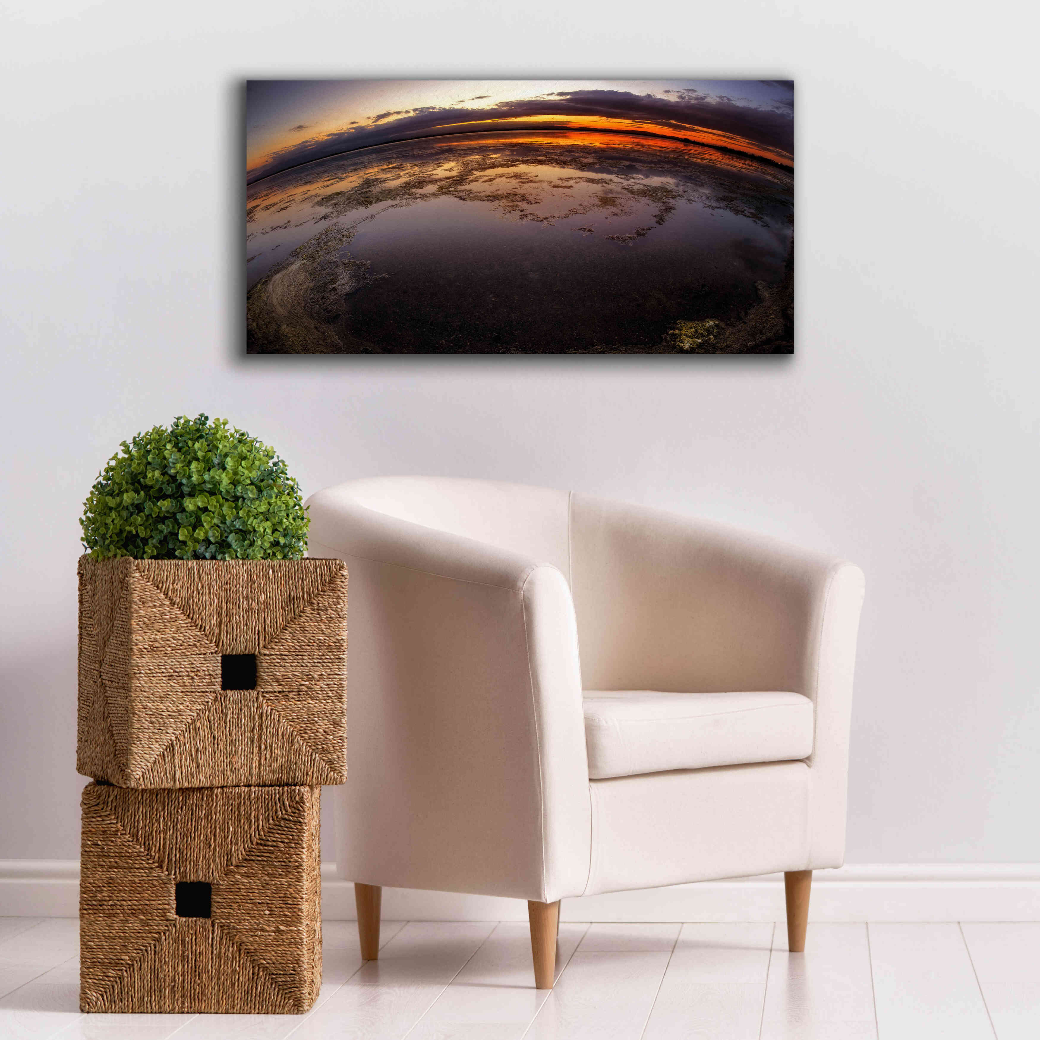 'Etang St Cyp Color' by Sebastien Lory, Giclee Canvas Wall Art,40 x 20