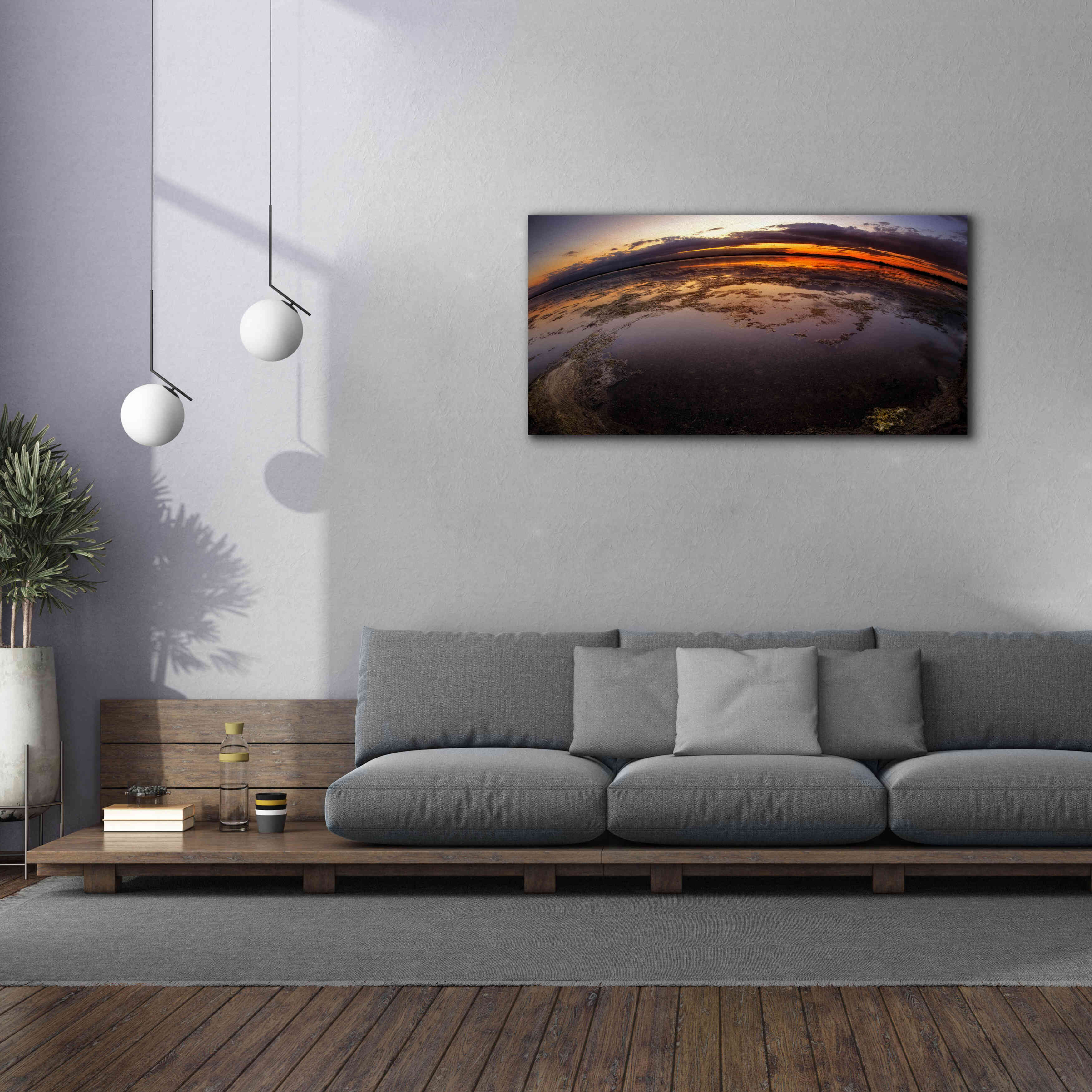 'Etang St Cyp Color' by Sebastien Lory, Giclee Canvas Wall Art,60 x 30