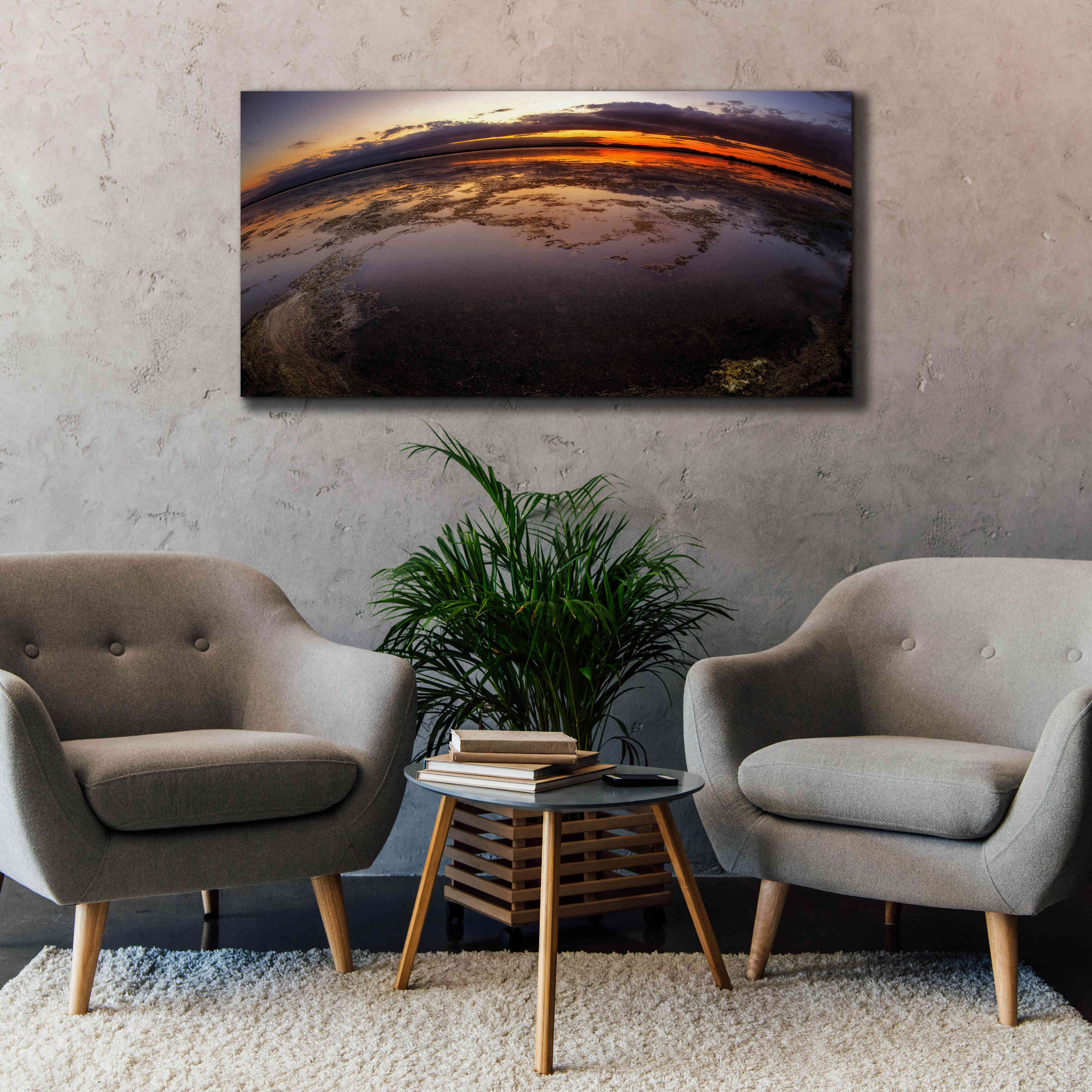 'Etang St Cyp Color' by Sebastien Lory, Giclee Canvas Wall Art,60 x 30