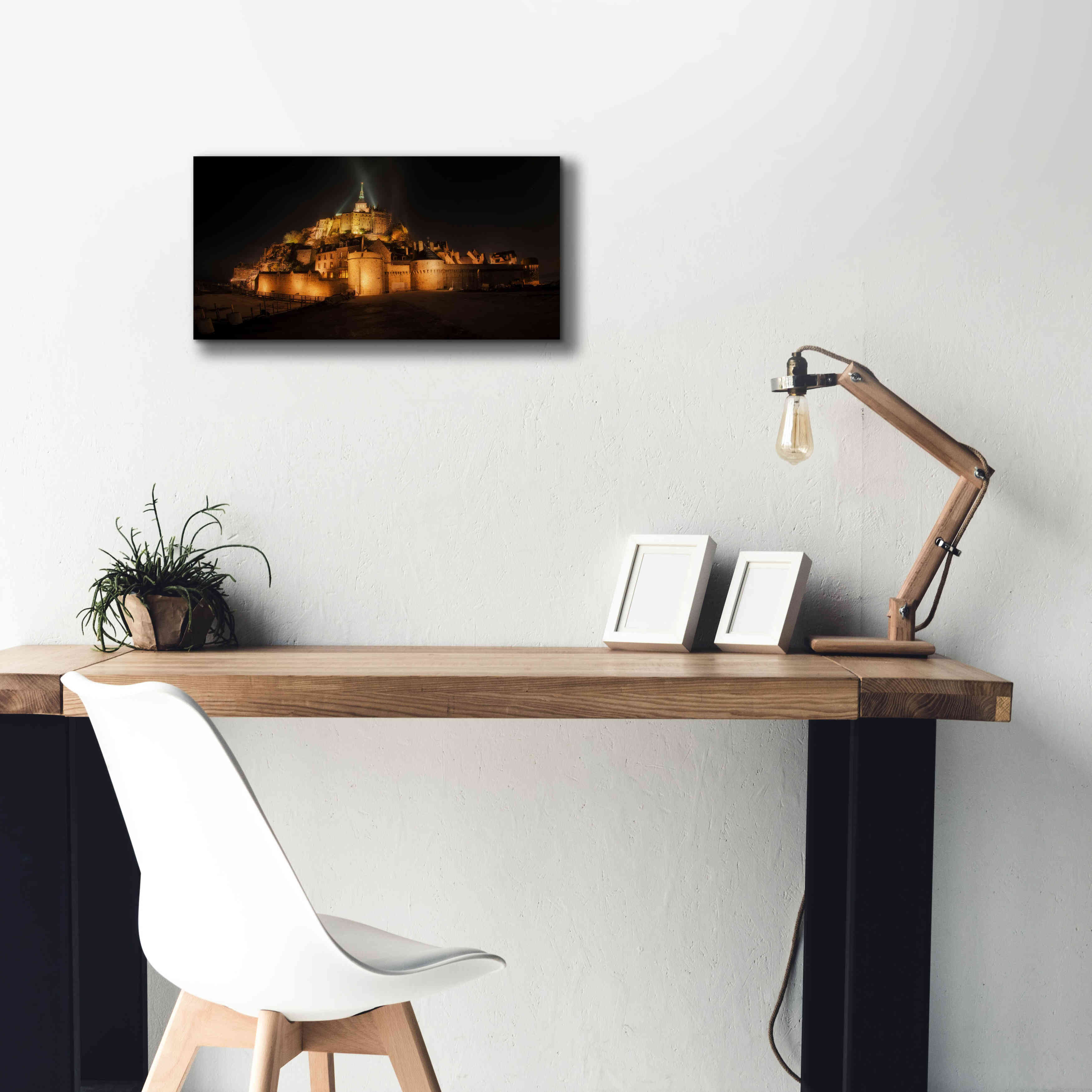 'Mont St Michel' by Sebastien Lory, Giclee Canvas Wall Art,24 x 12