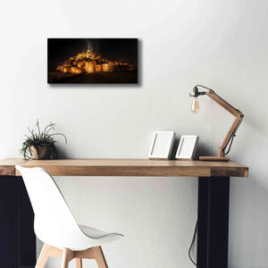 'Mont St Michel' by Sebastien Lory, Giclee Canvas Wall Art,24 x 12