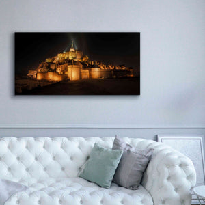 'Mont St Michel' by Sebastien Lory, Giclee Canvas Wall Art,60 x 30
