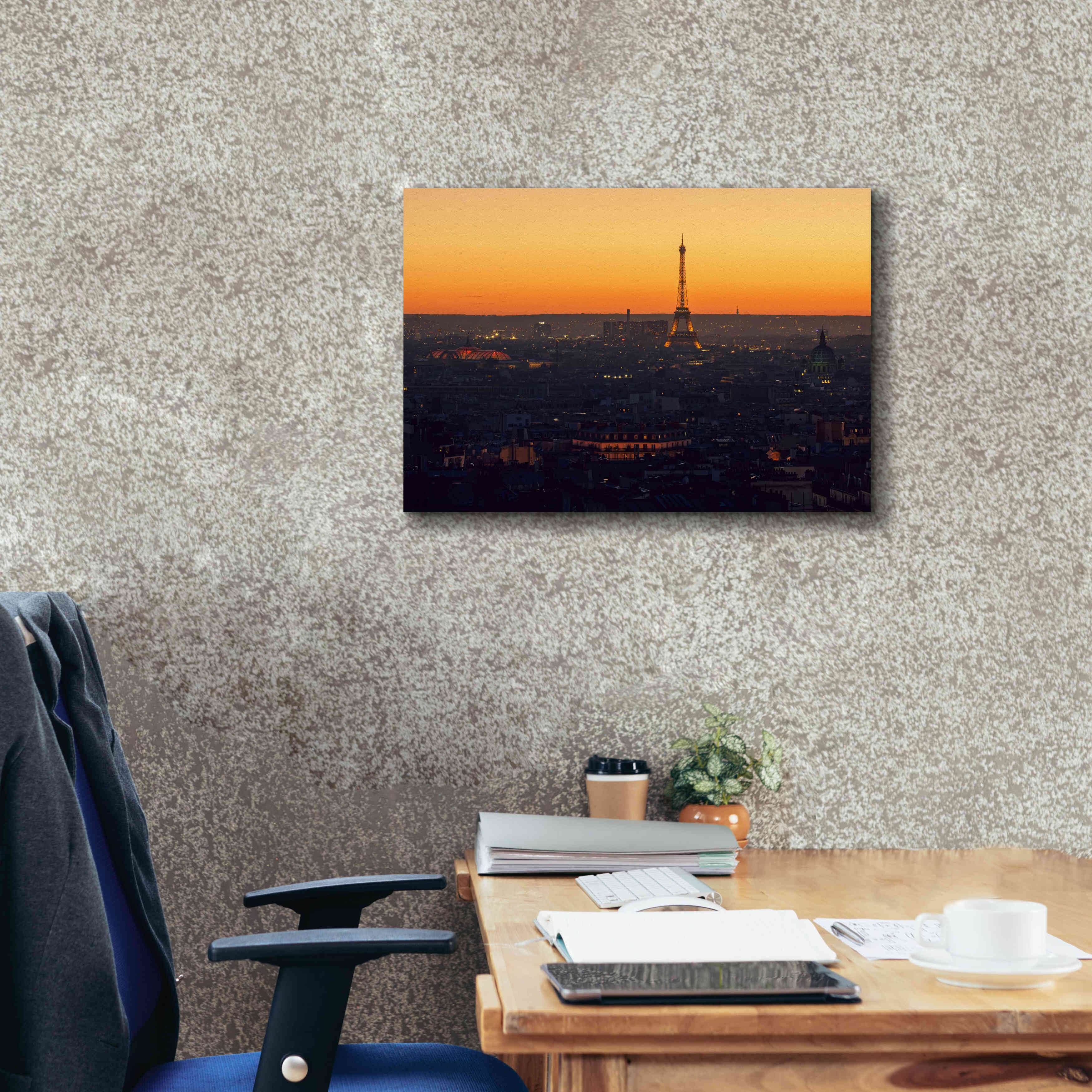 'D Paris' by Sebastien Lory, Giclee Canvas Wall Art,26 x 18