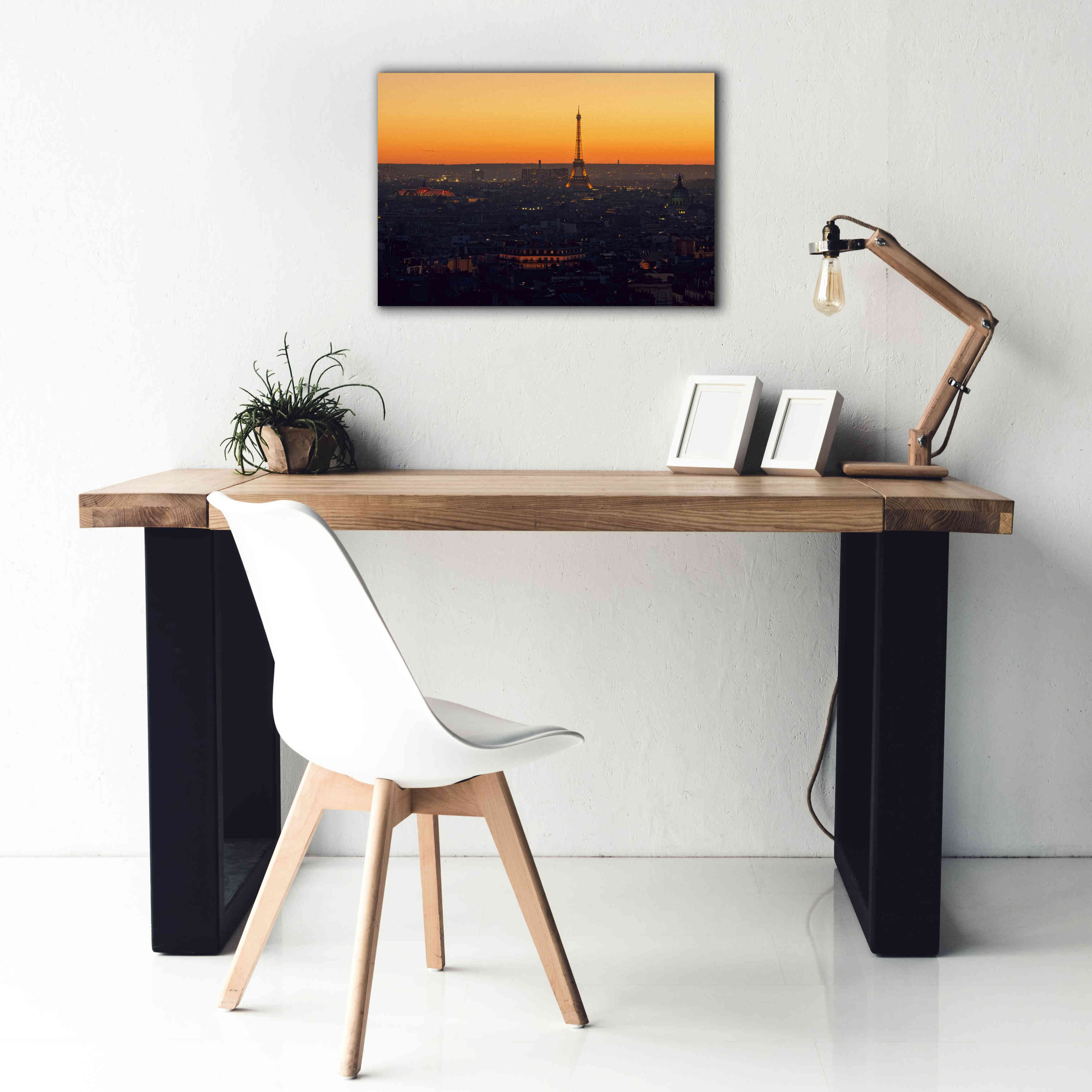 'D Paris' by Sebastien Lory, Giclee Canvas Wall Art,26 x 18
