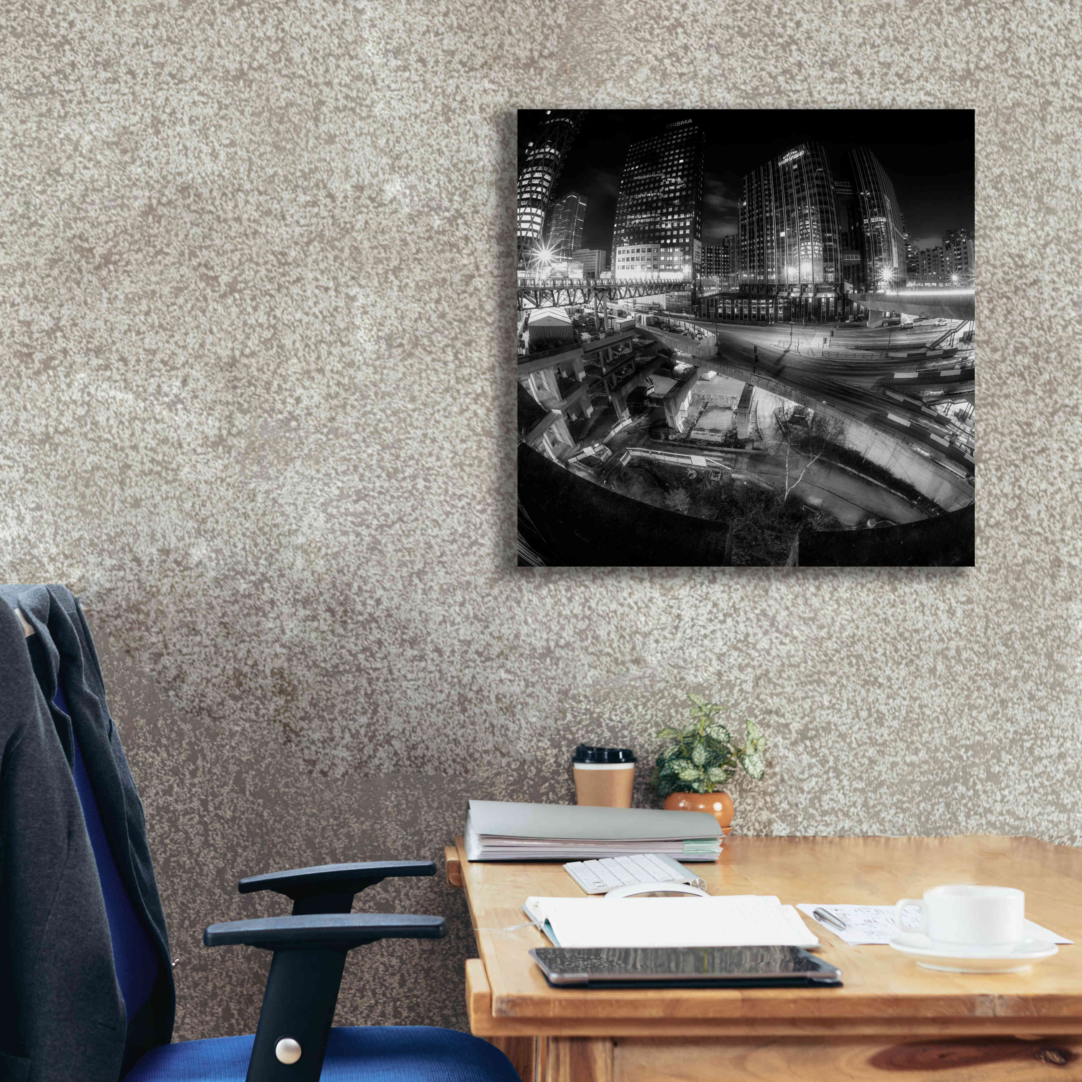 'Defense Bw' by Sebastien Lory, Giclee Canvas Wall Art,26 x 26