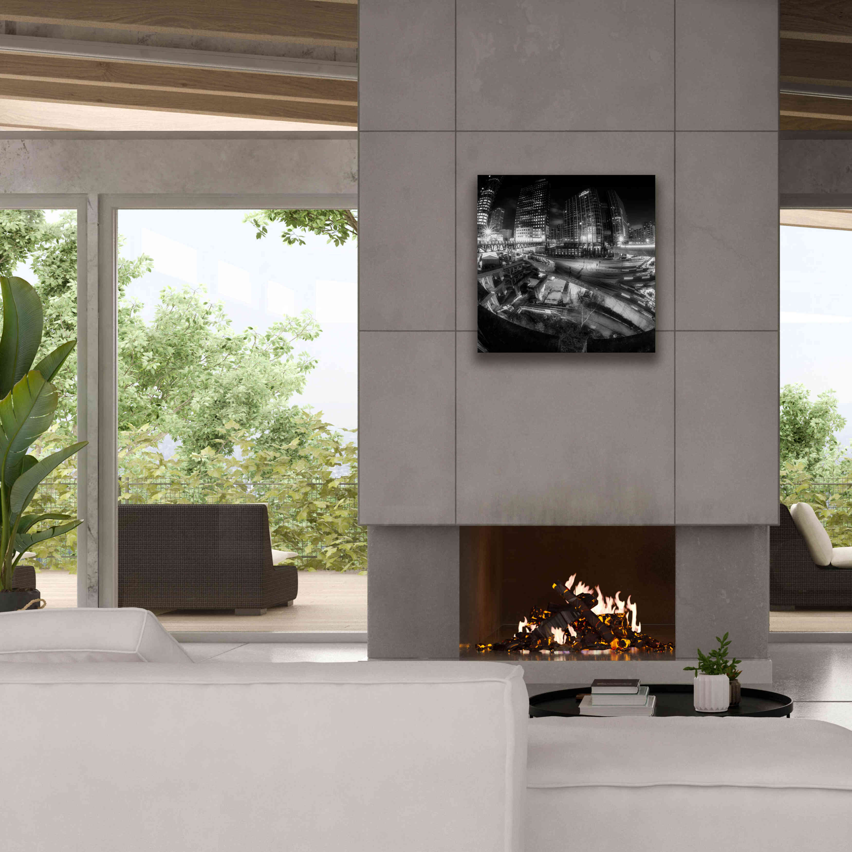 'Defense Bw' by Sebastien Lory, Giclee Canvas Wall Art,26 x 26