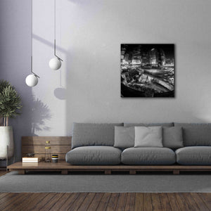'Defense Bw' by Sebastien Lory, Giclee Canvas Wall Art,37 x 37