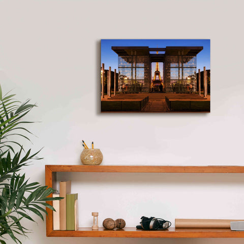 Image of 'Dupli Eiffel' by Sebastien Lory, Giclee Canvas Wall Art,18 x 12