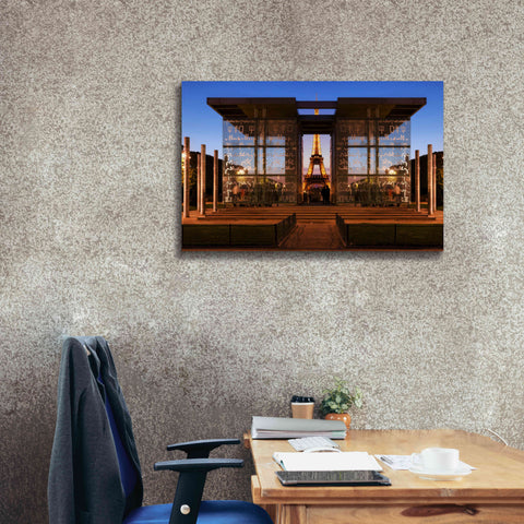 Image of 'Dupli Eiffel' by Sebastien Lory, Giclee Canvas Wall Art,40 x 26