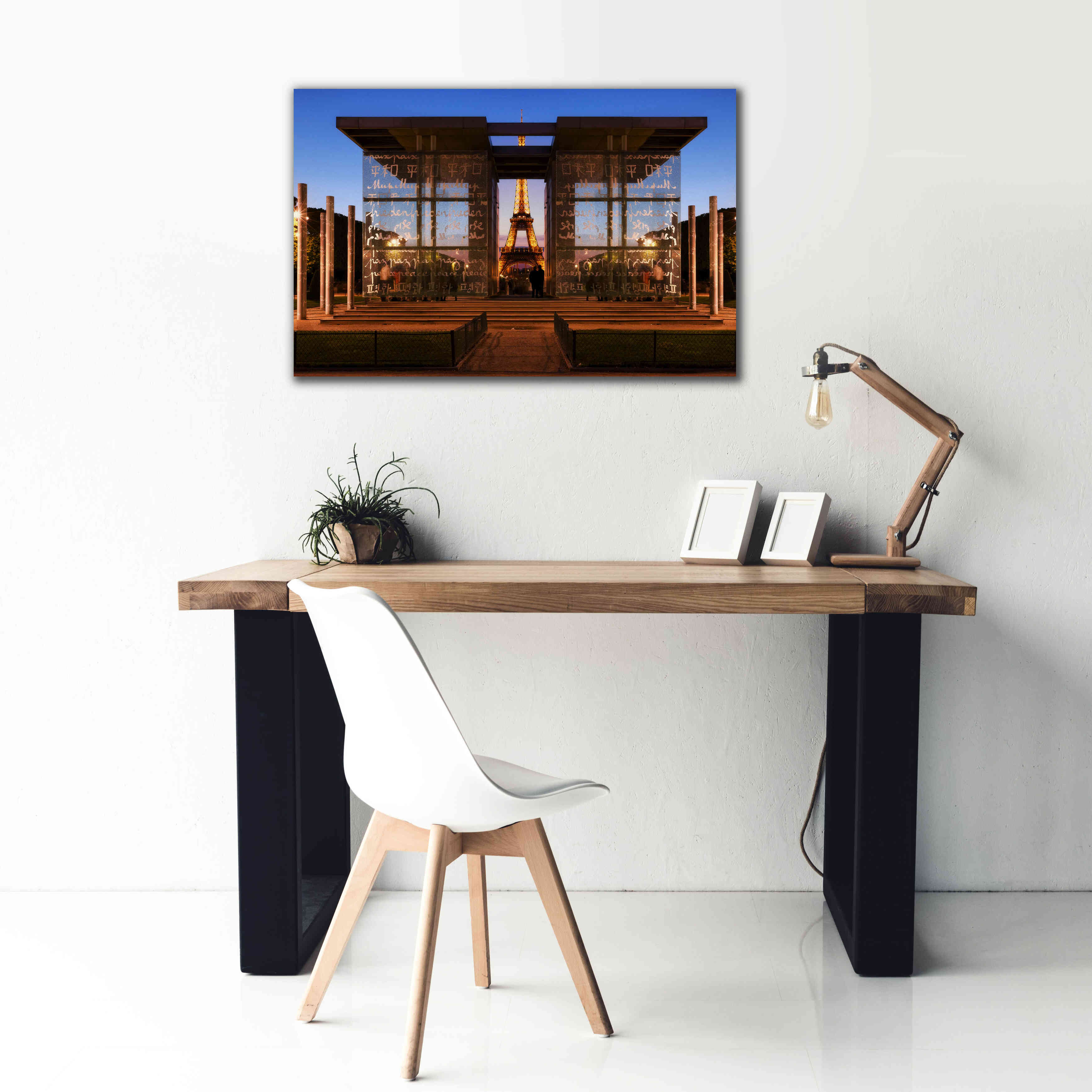 'Dupli Eiffel' by Sebastien Lory, Giclee Canvas Wall Art,40 x 26