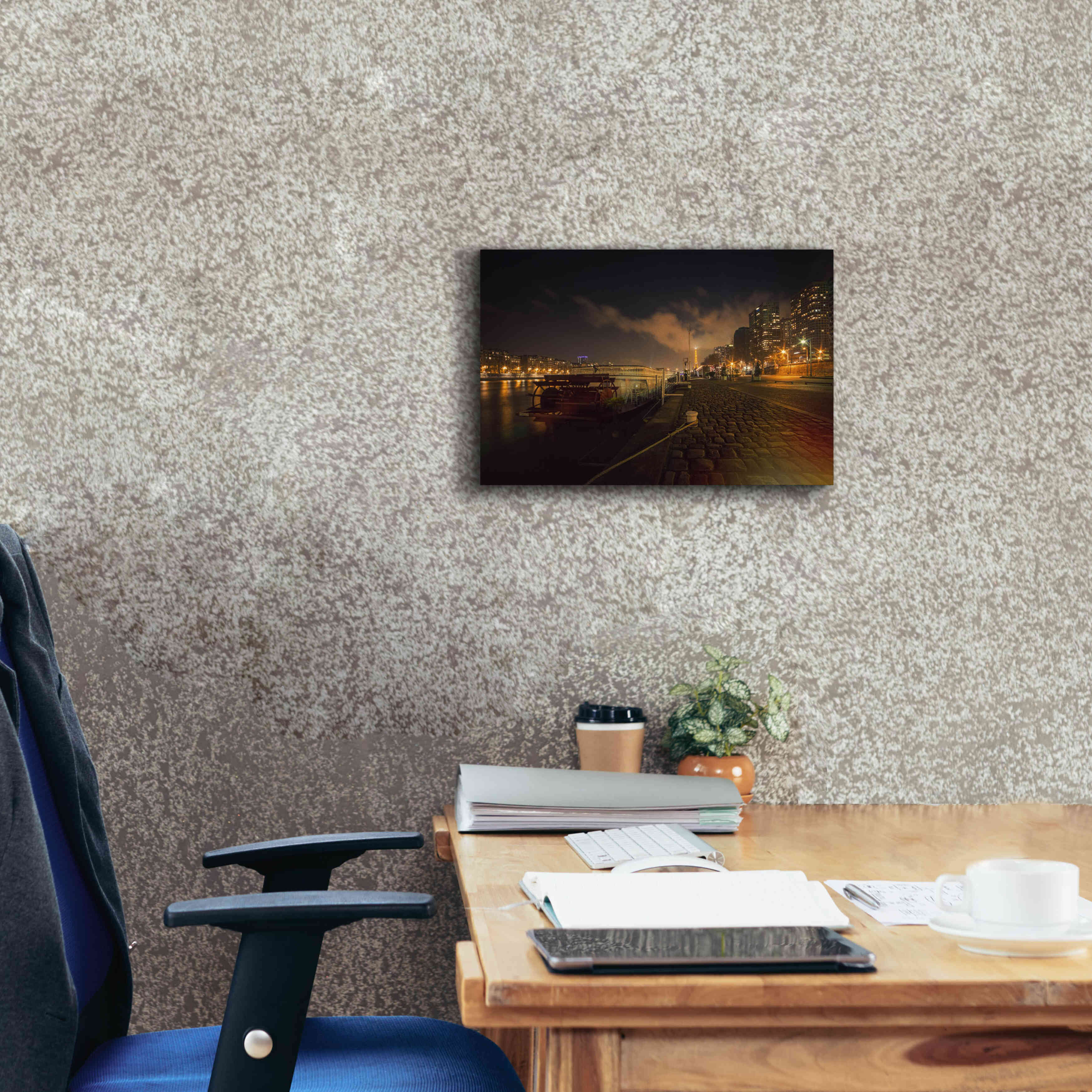 'Moody Eiffel' by Sebastien Lory, Giclee Canvas Wall Art,18 x 12
