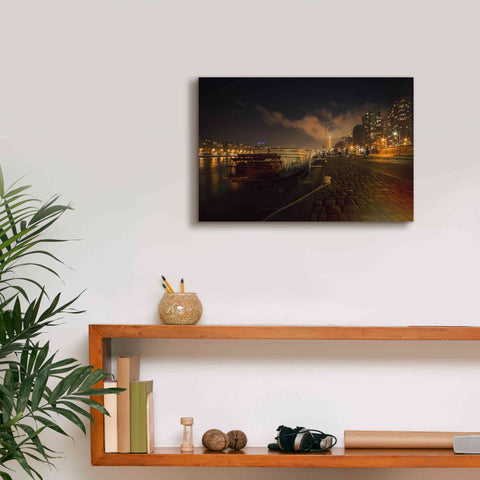 Image of 'Moody Eiffel' by Sebastien Lory, Giclee Canvas Wall Art,18 x 12