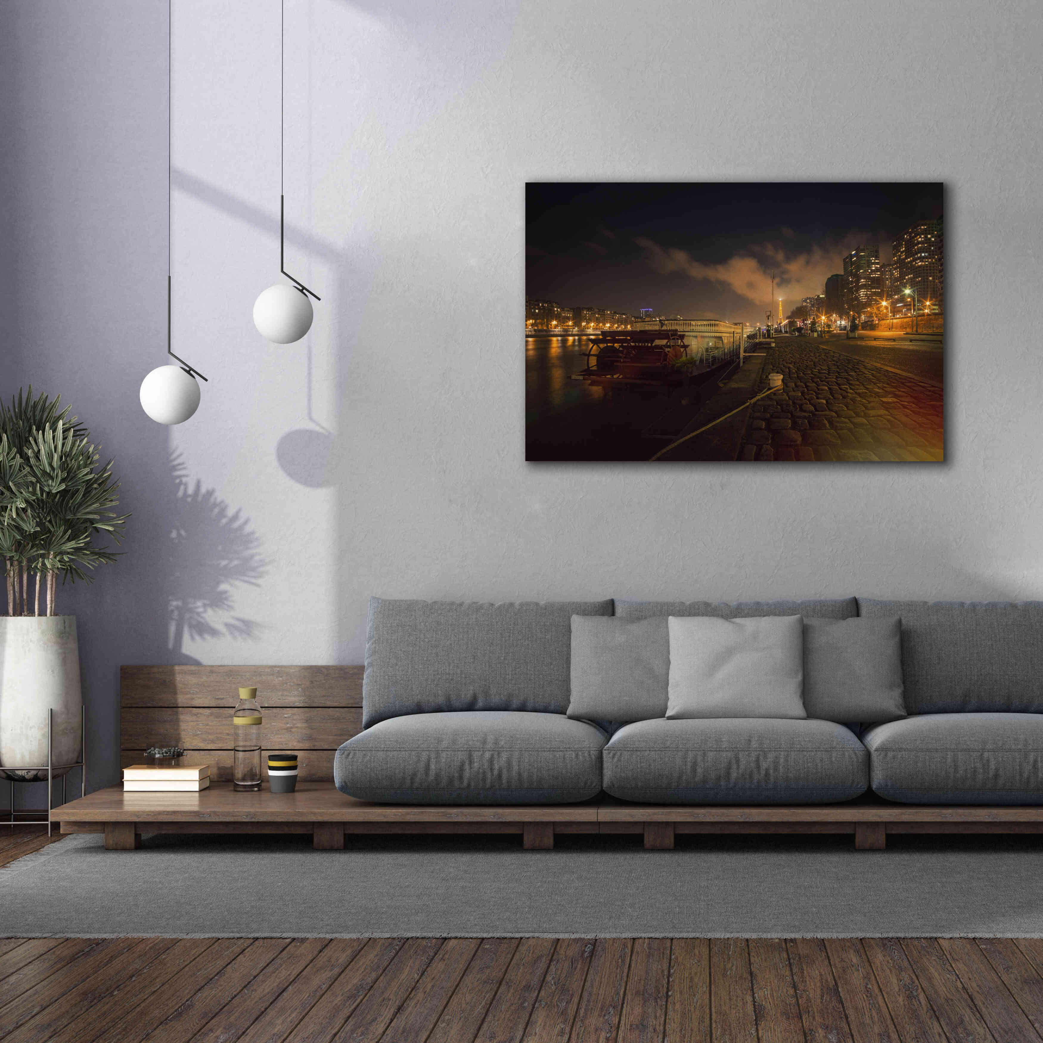 'Moody Eiffel' by Sebastien Lory, Giclee Canvas Wall Art,60 x 40