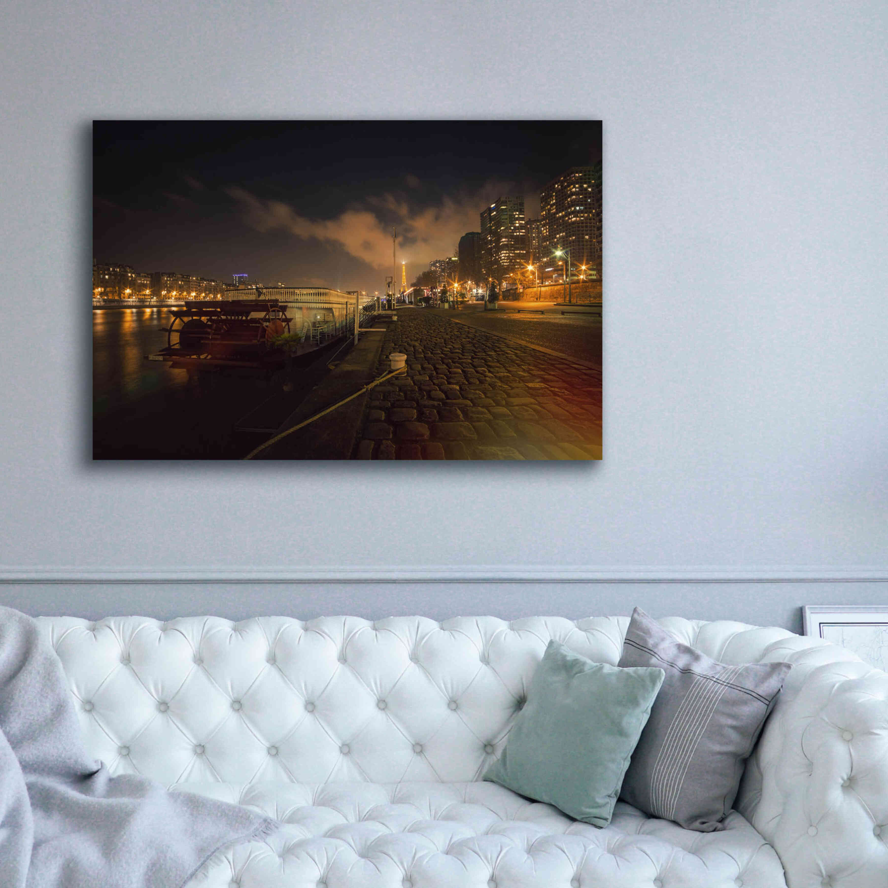 'Moody Eiffel' by Sebastien Lory, Giclee Canvas Wall Art,60 x 40