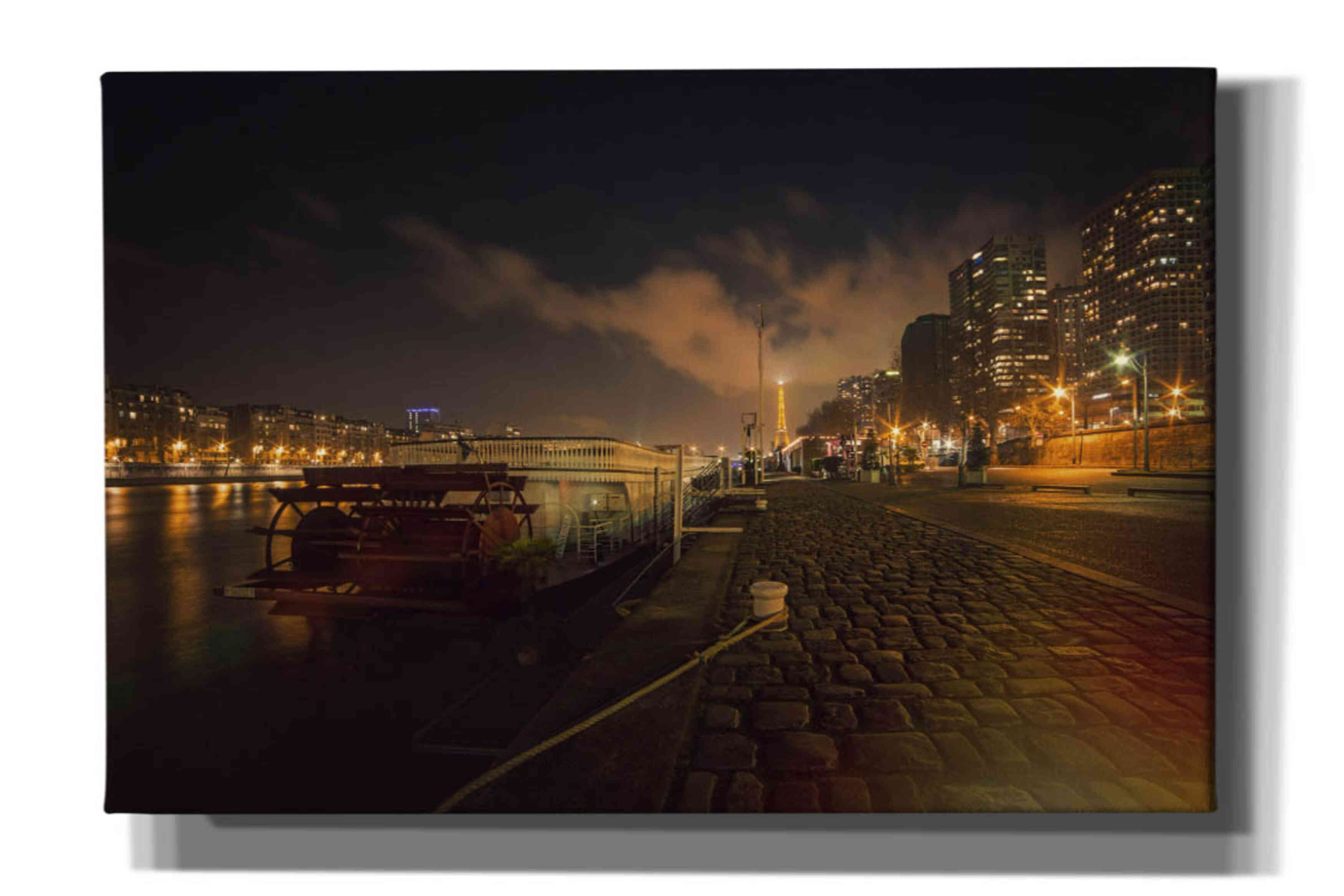 'Moody Eiffel' by Sebastien Lory, Giclee Canvas Wall Art