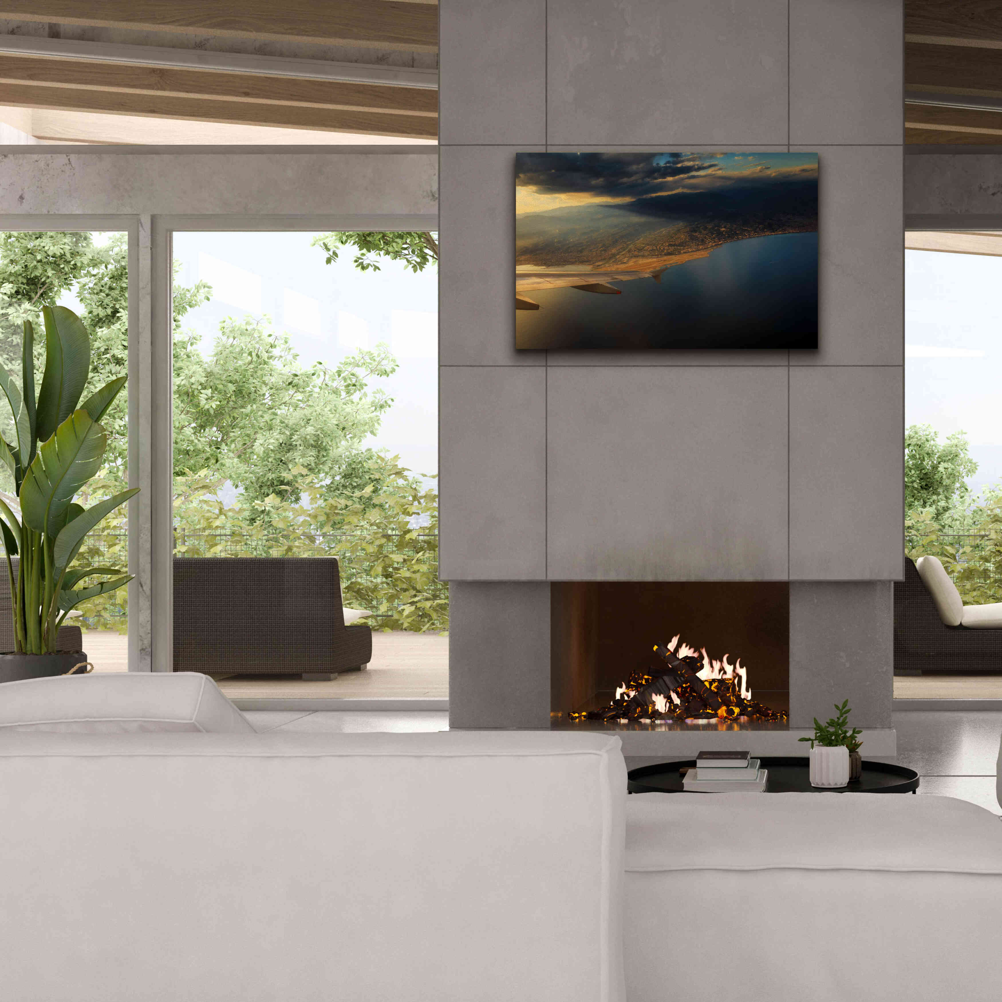 'Nice Airport' by Sebastien Lory, Giclee Canvas Wall Art,40 x 26