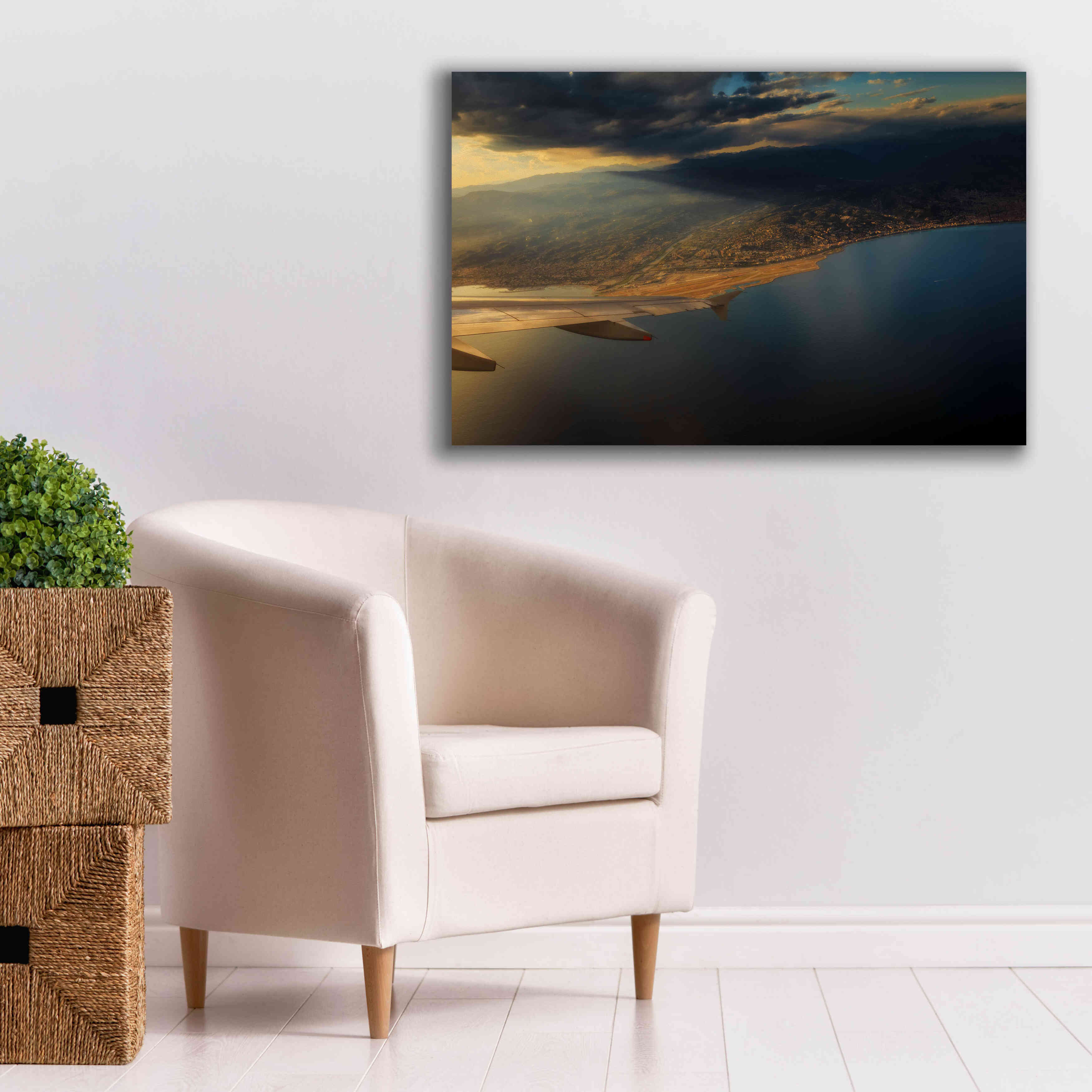 'Nice Airport' by Sebastien Lory, Giclee Canvas Wall Art,40 x 26