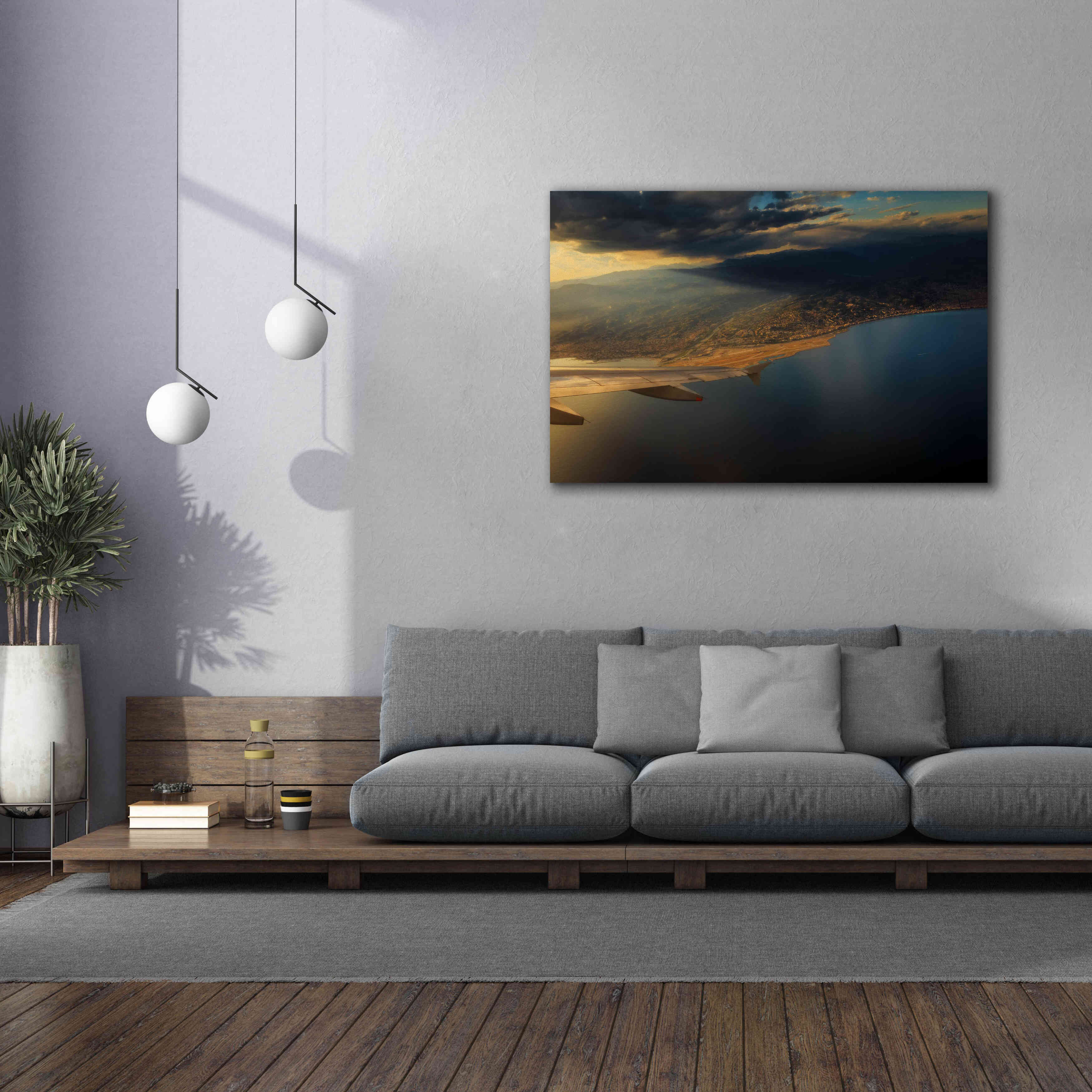 'Nice Airport' by Sebastien Lory, Giclee Canvas Wall Art,60 x 40