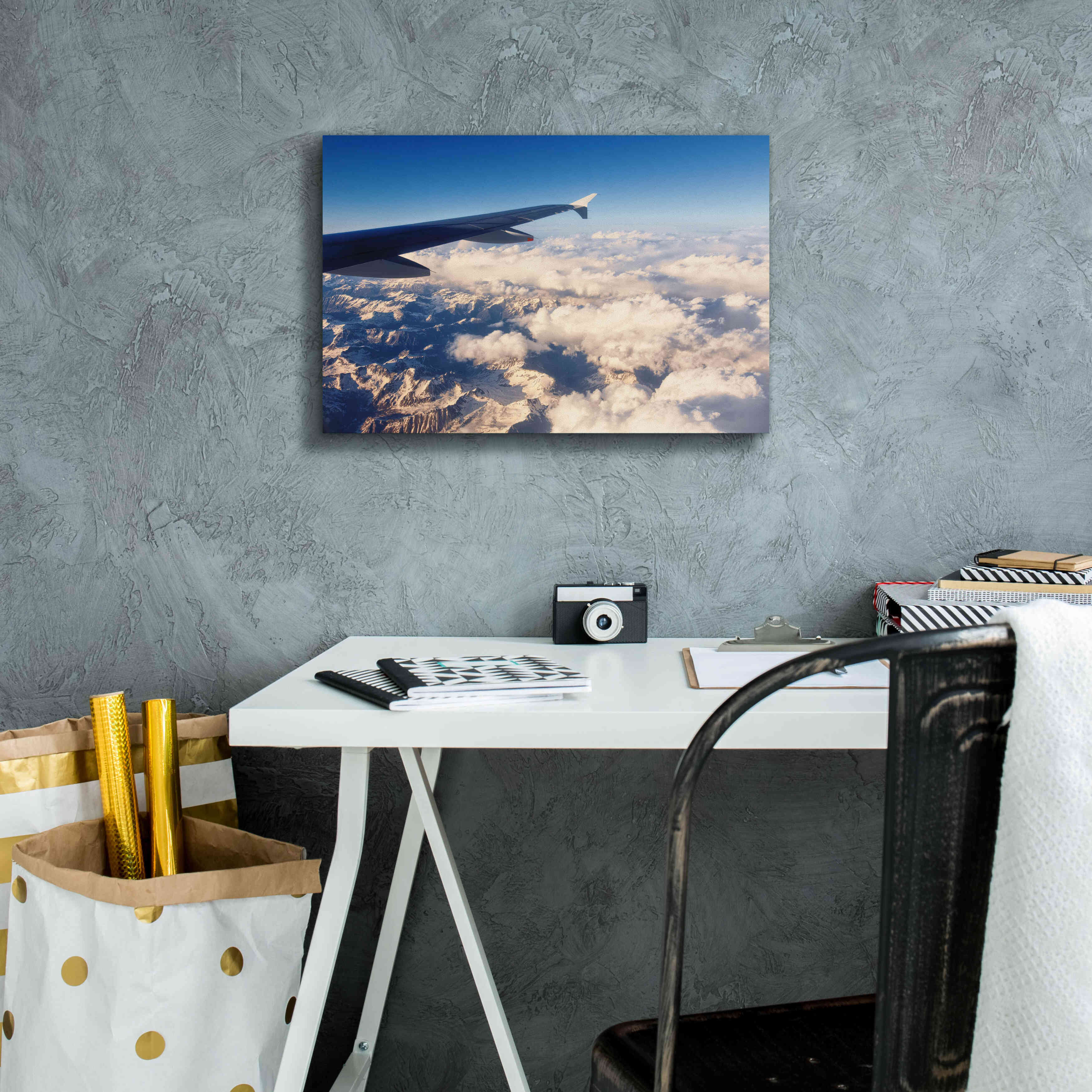'Over The Mountains' by Sebastien Lory, Giclee Canvas Wall Art,18 x 12