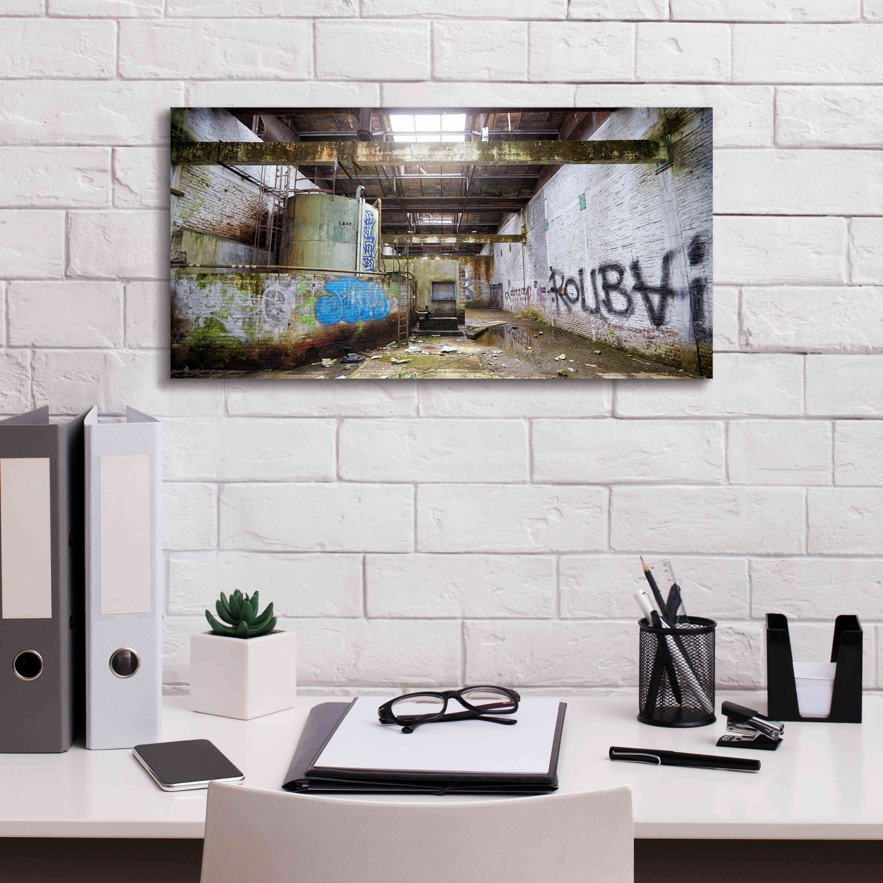 'Roubaix Urbex' by Sebastien Lory, Giclee Canvas Wall Art,24 x 12