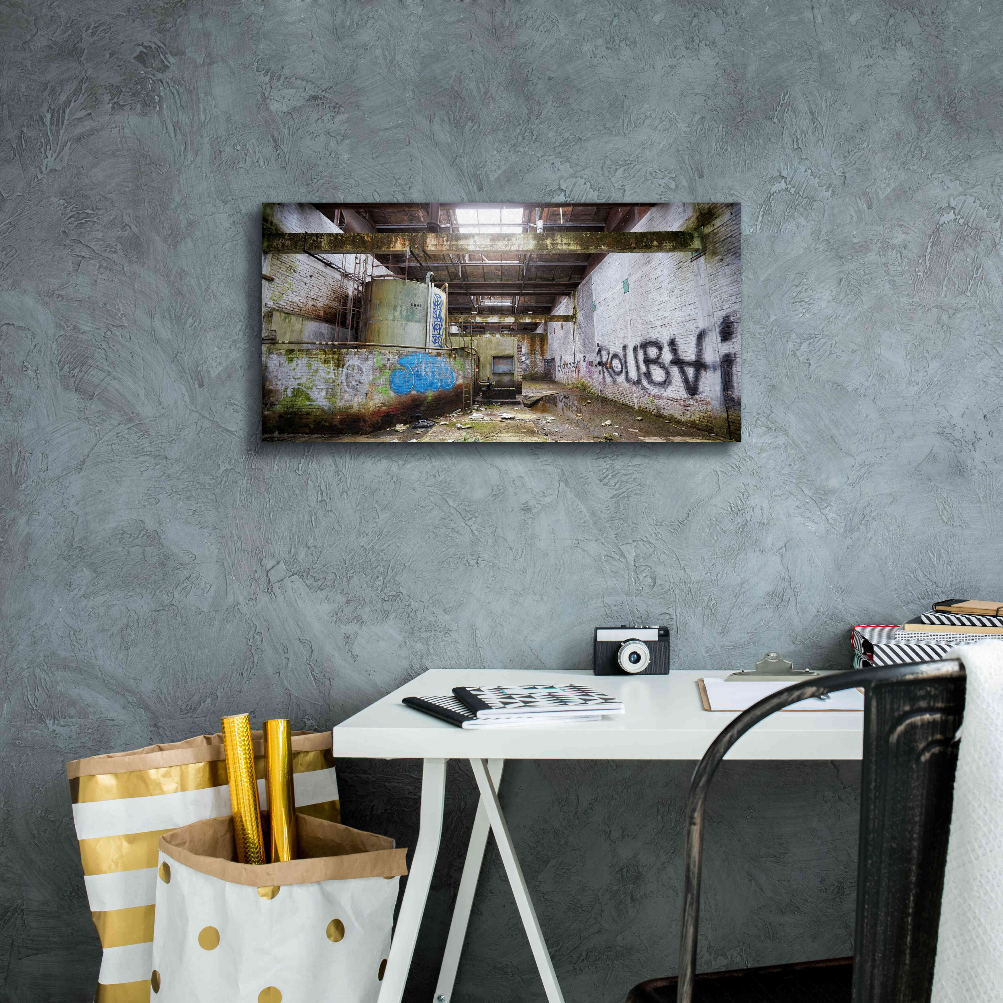 'Roubaix Urbex' by Sebastien Lory, Giclee Canvas Wall Art,24 x 12