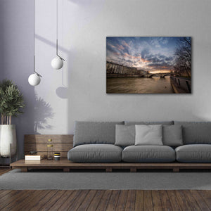 'Paris, End Of A Day' by Sebastien Lory, Giclee Canvas Wall Art,60 x 40