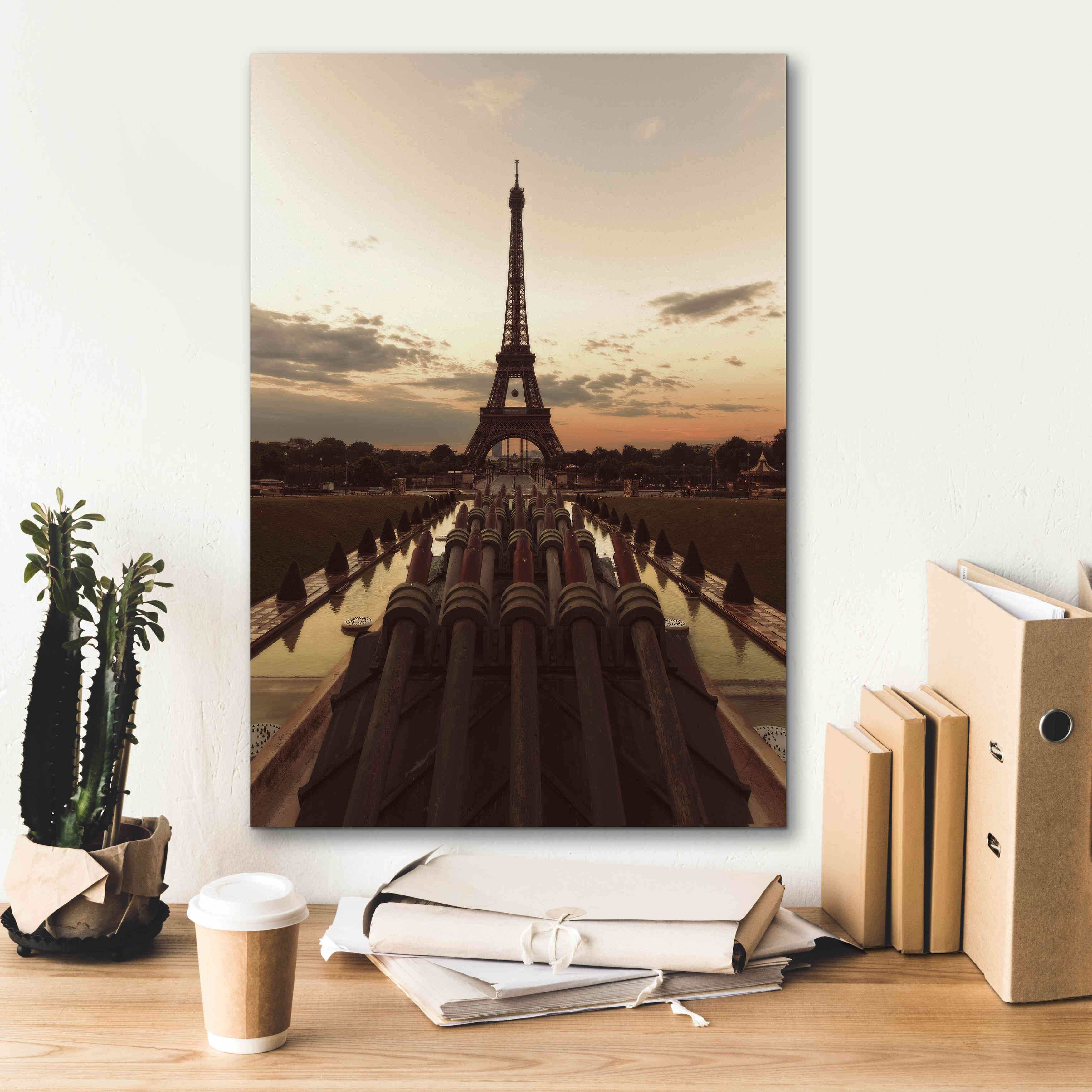 'Fire Eiffel tOWER' by Sebastien Lory, Giclee Canvas Wall Art,18 x 26