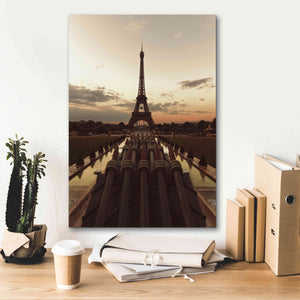 'Fire Eiffel tOWER' by Sebastien Lory, Giclee Canvas Wall Art,18 x 26