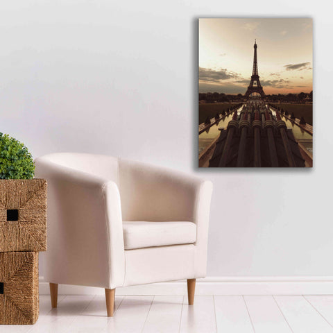 Image of 'Fire Eiffel tOWER' by Sebastien Lory, Giclee Canvas Wall Art,26 x 34