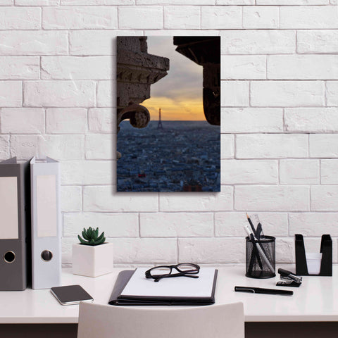Image of 'Distant Eiffel Tower' by Sebastien Lory, Giclee Canvas Wall Art,12 x 18