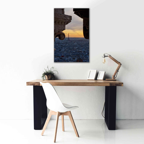 Image of 'Distant Eiffel Tower' by Sebastien Lory, Giclee Canvas Wall Art,26 x 40