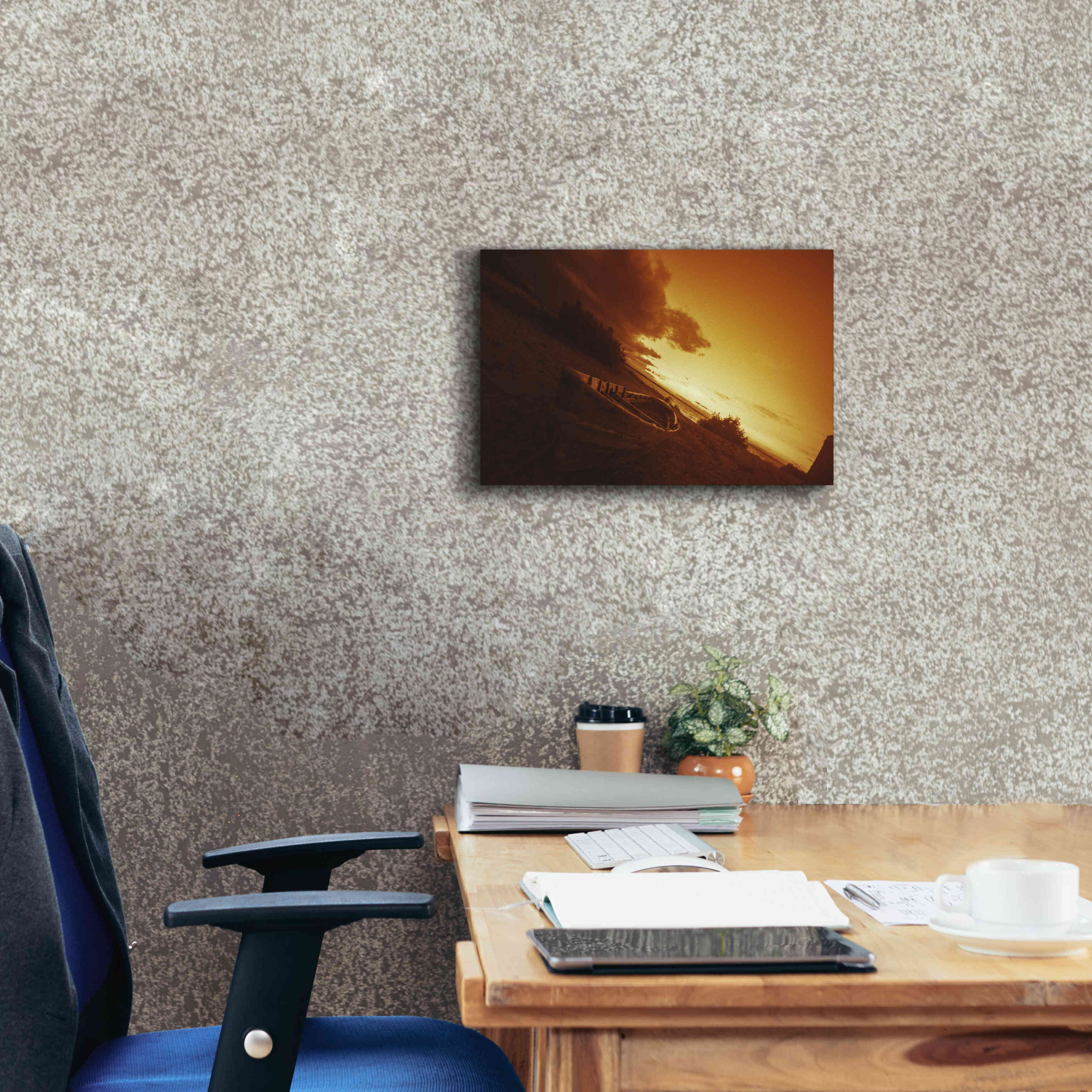 'Golden Sunset' by Sebastien Lory, Giclee Canvas Wall Art,18 x 12