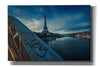 'Blue Eiffel Tower' by Sebastien Lory, Giclee Canvas Wall Art