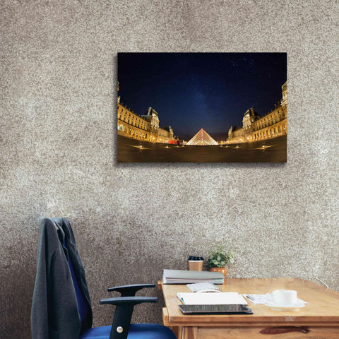Image of 'Lourve Museum Nights' by Sebastien Lory, Giclee Canvas Wall Art,40 x 26